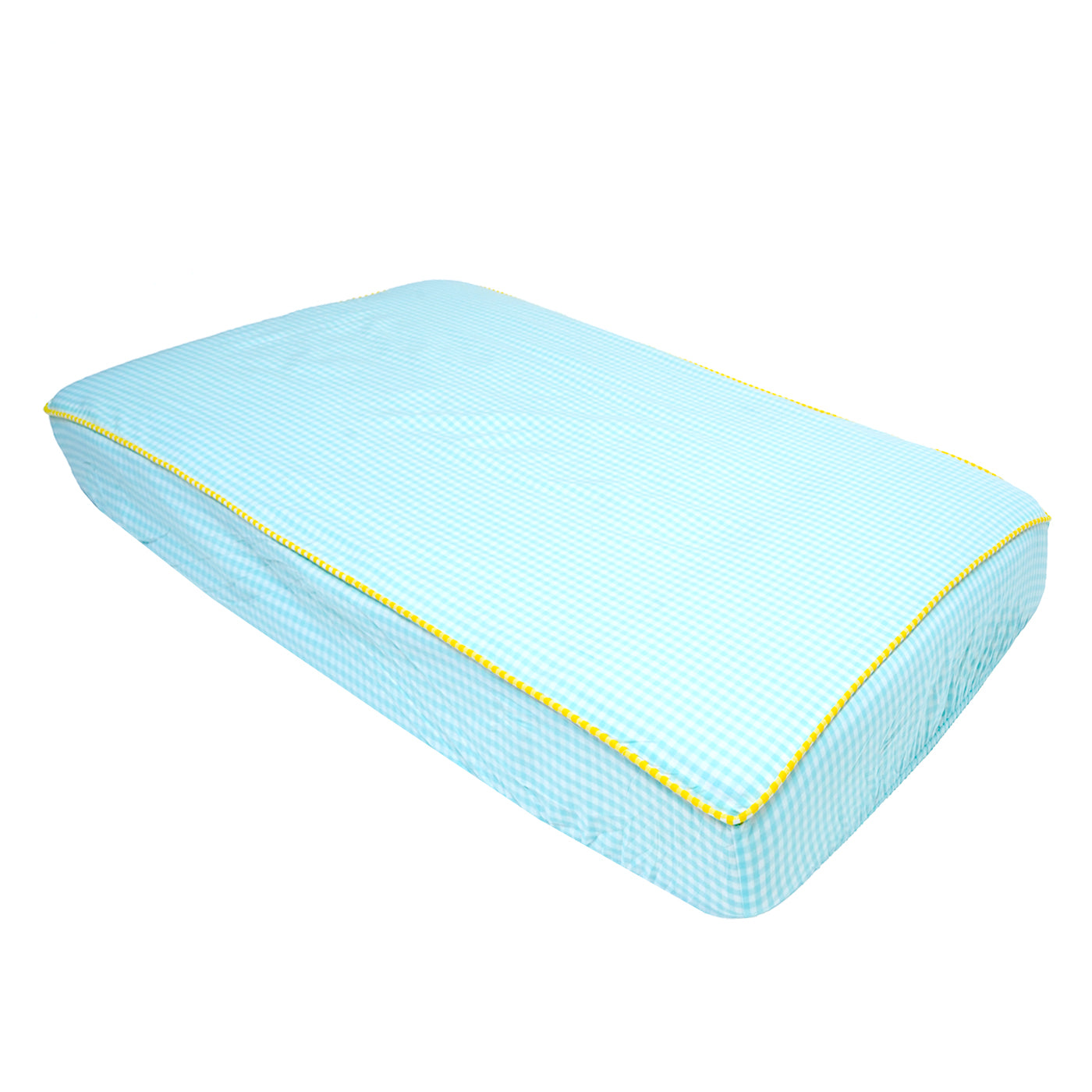 TULO BABY FITTED CRIB SHEET – TEAL GINGHAM