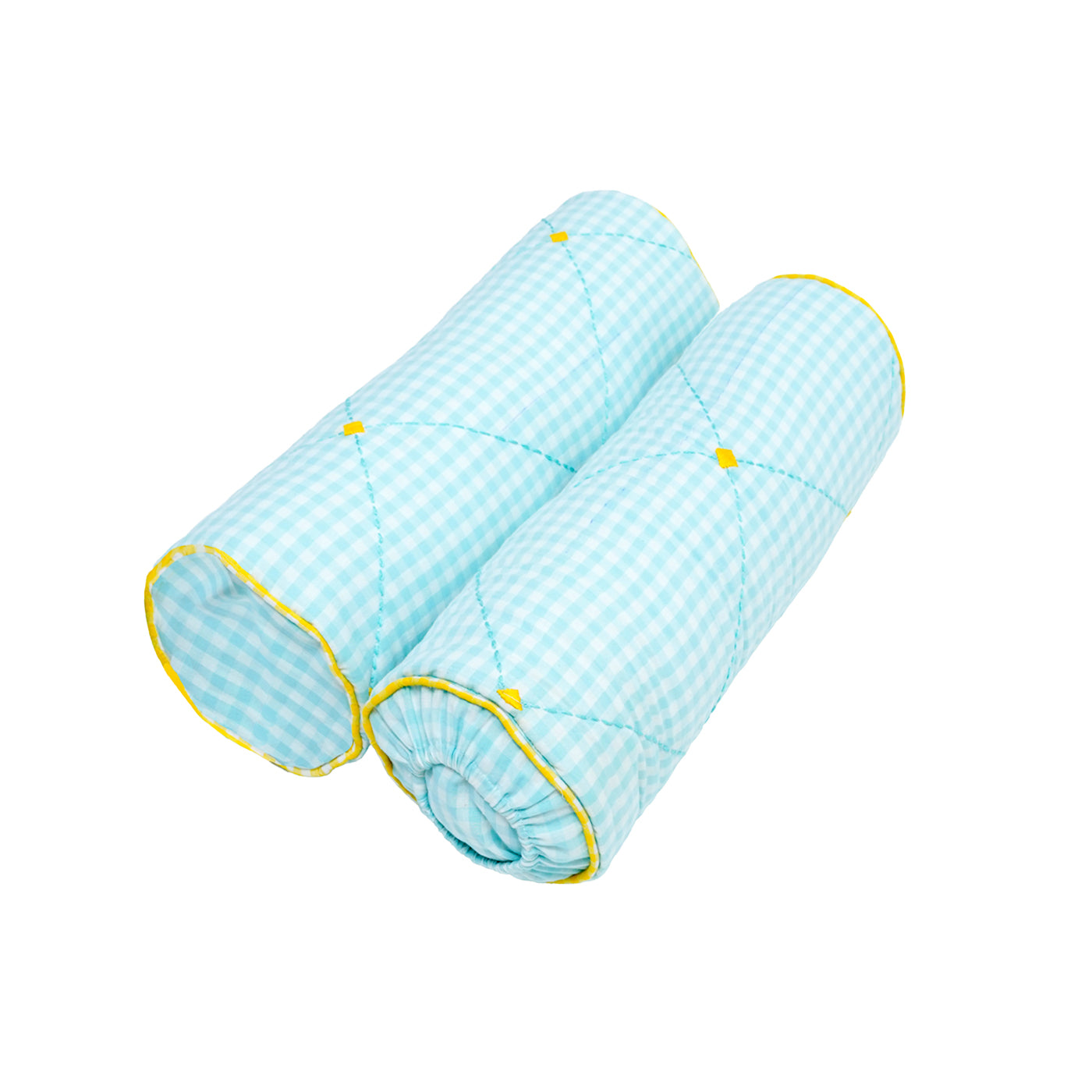 TULO BABY PILLOW SET – TEAL GINGHAM