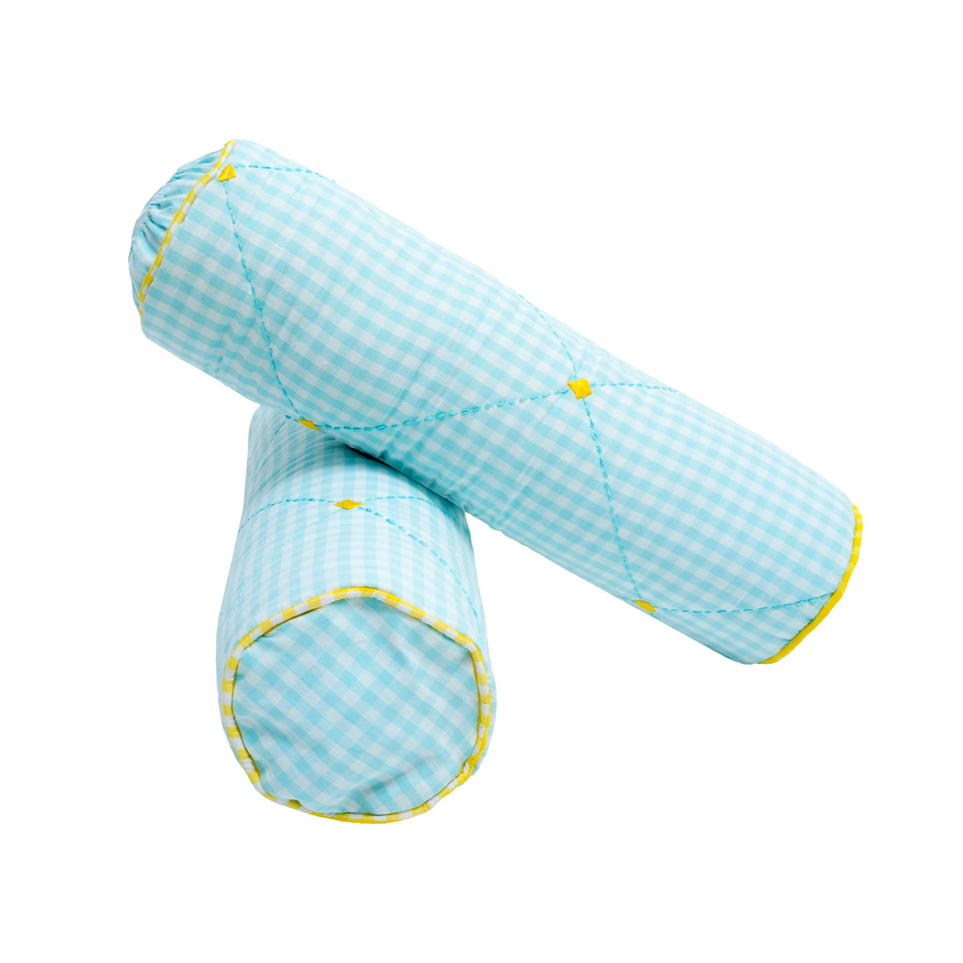 TULO BABY PILLOW SET – TEAL GINGHAM