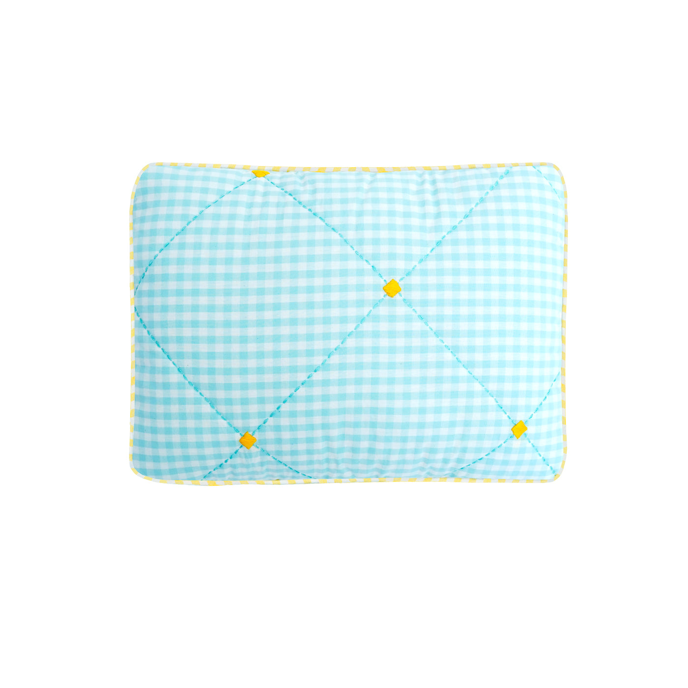 TULO BABY PILLOW SET – TEAL GINGHAM