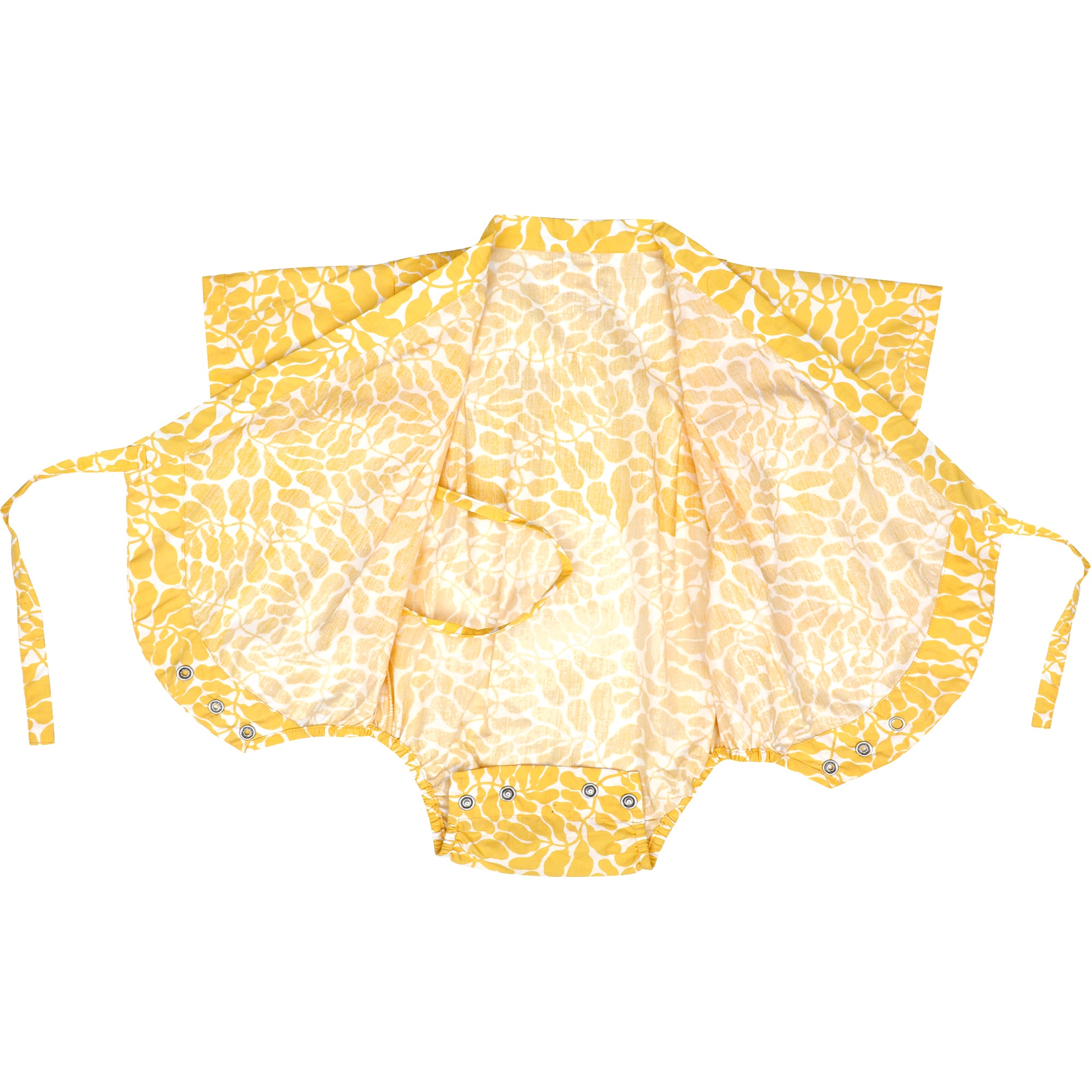 YOLK YELLOW FERN KIMONO ONESIE