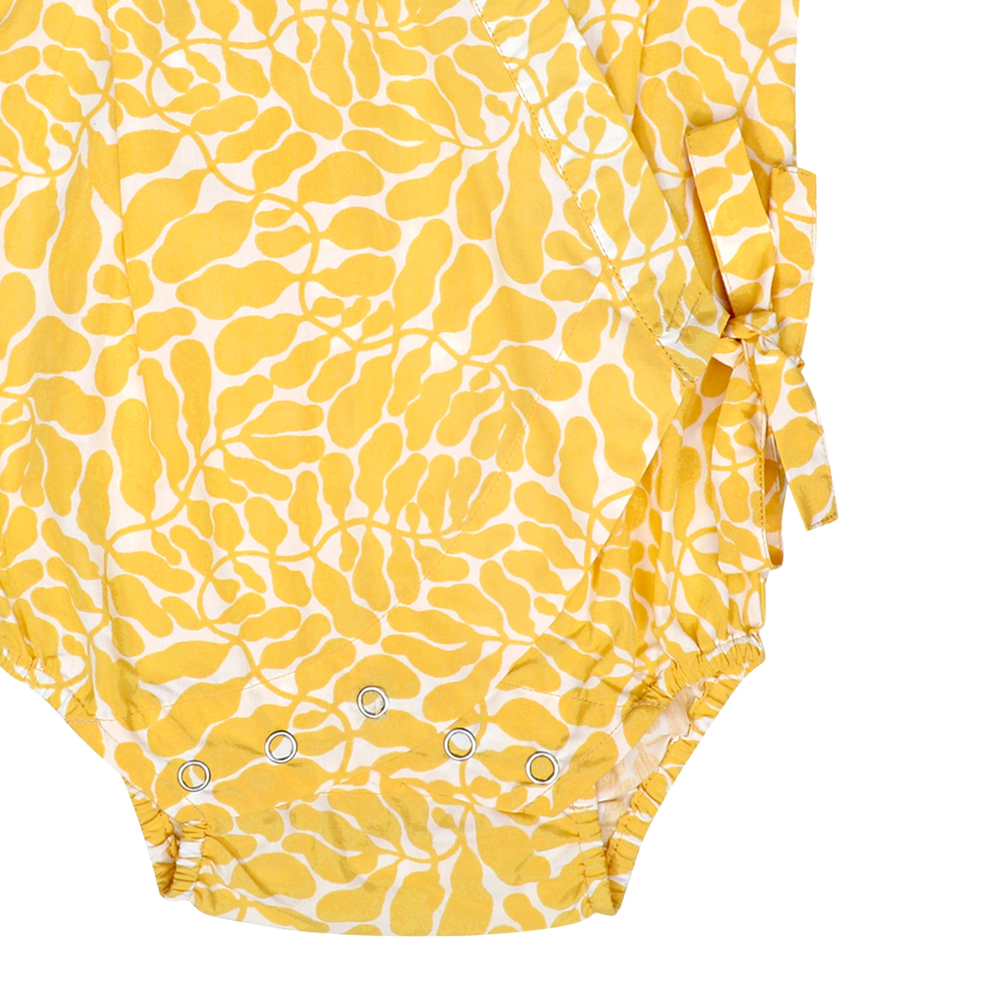 YOLK YELLOW FERN KIMONO ONESIE
