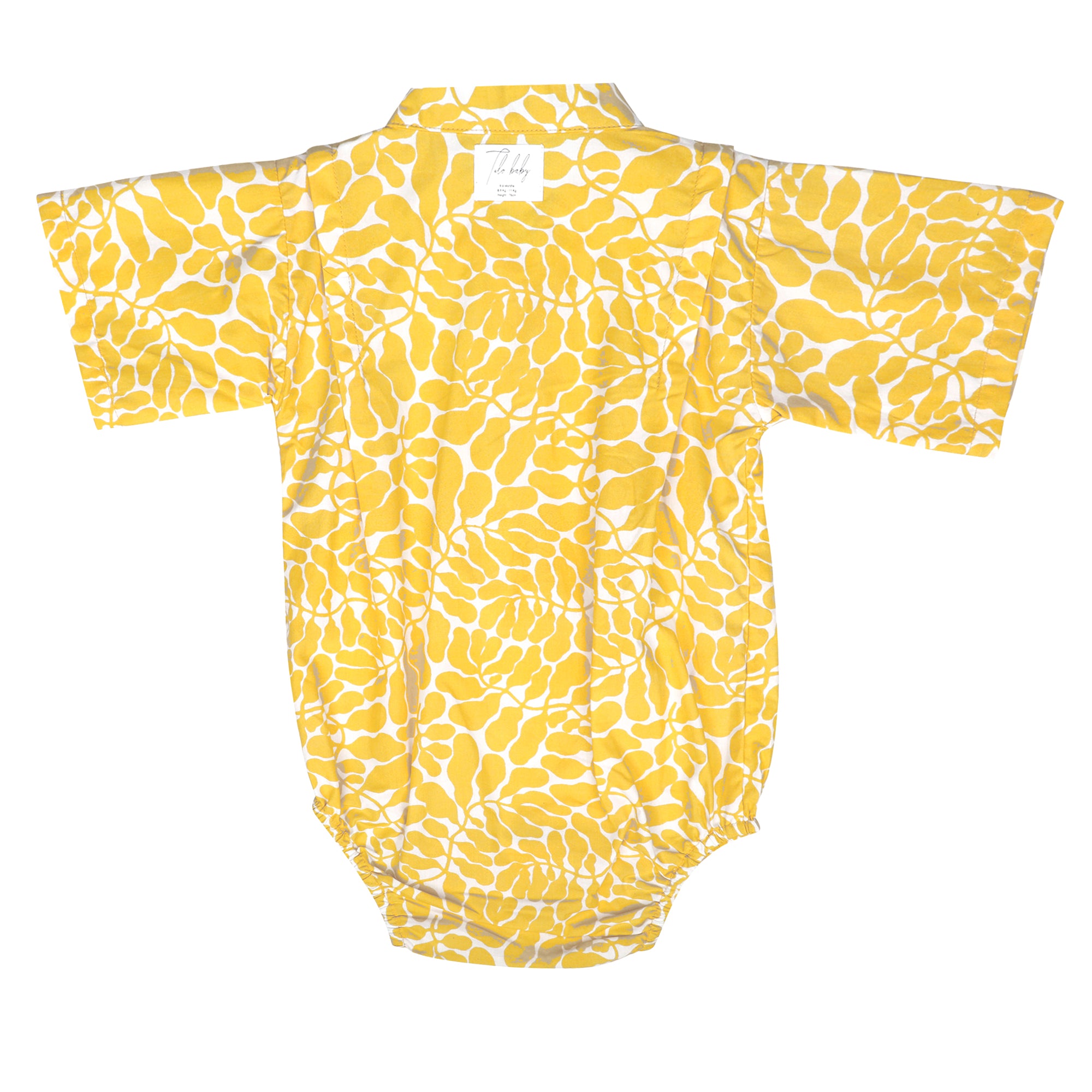 YOLK YELLOW FERN KIMONO ONESIE