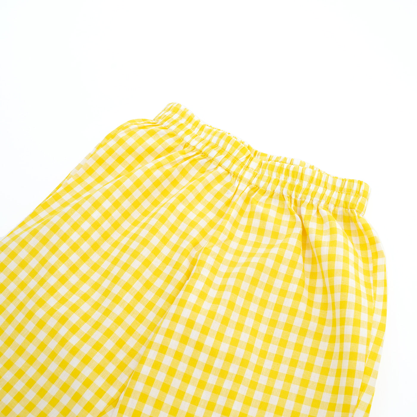 COTTON NIGHT SUIT - YELLOW GINGHAM | SLEEPWEAR | TULO BABY