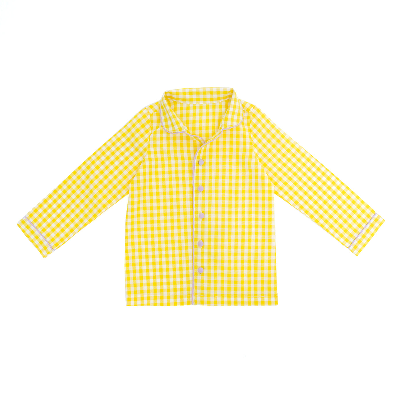 COTTON NIGHT SUIT - YELLOW GINGHAM | SLEEPWEAR | TULO BABY