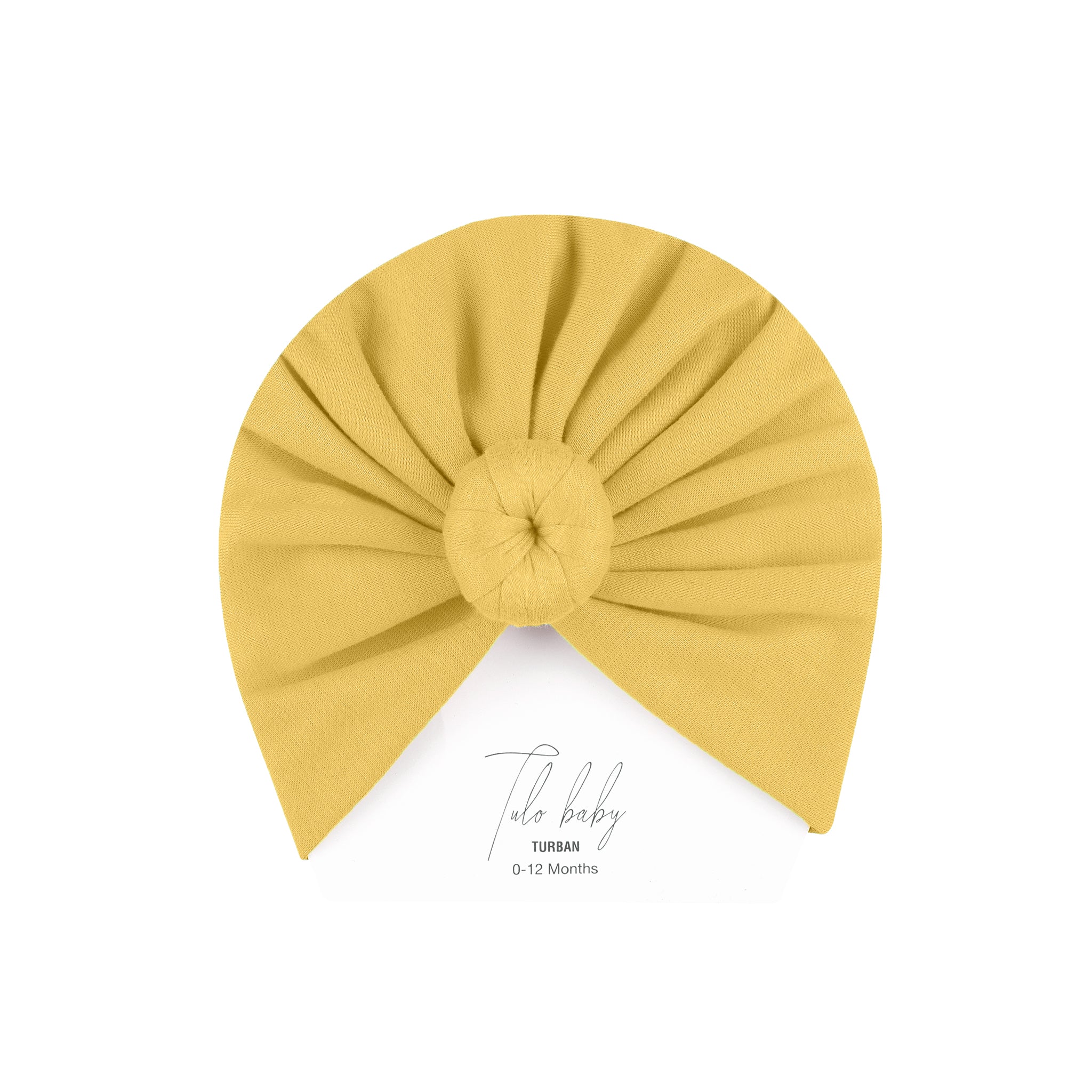 YOLK YELLOW KNOTTED TURBAN