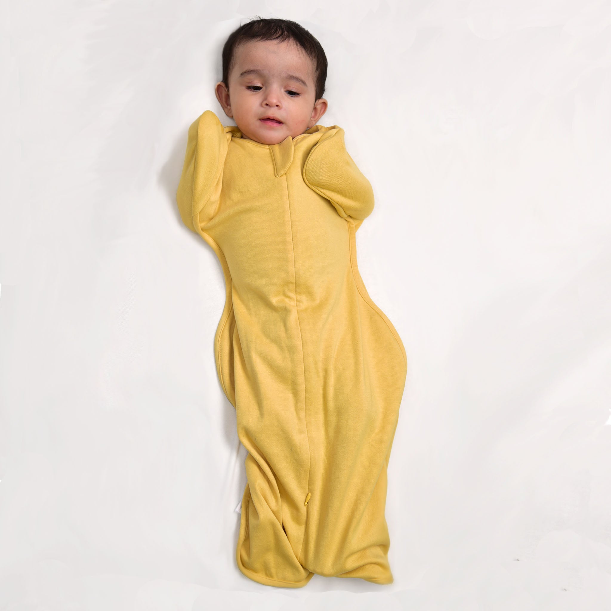TRANSITIONAL POD SWADDLE FOR BABIES (2.5 TOG) - YOLK YELLOW | TULO BABY