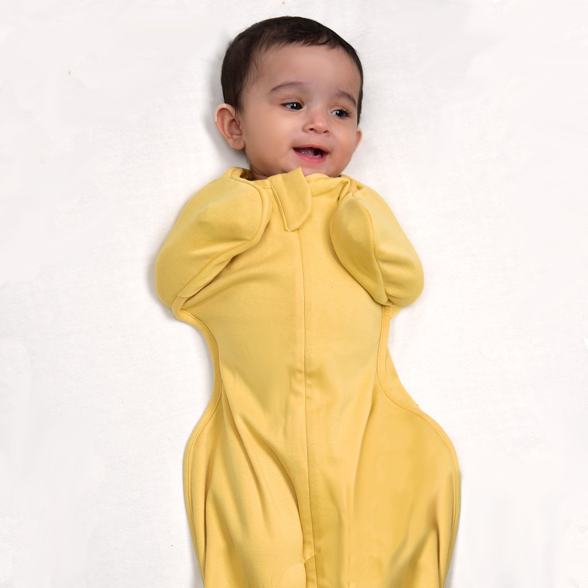 TRANSITIONAL POD SWADDLE FOR BABIES (1.2 TOG) - YOLK YELLOW | TULO BABY