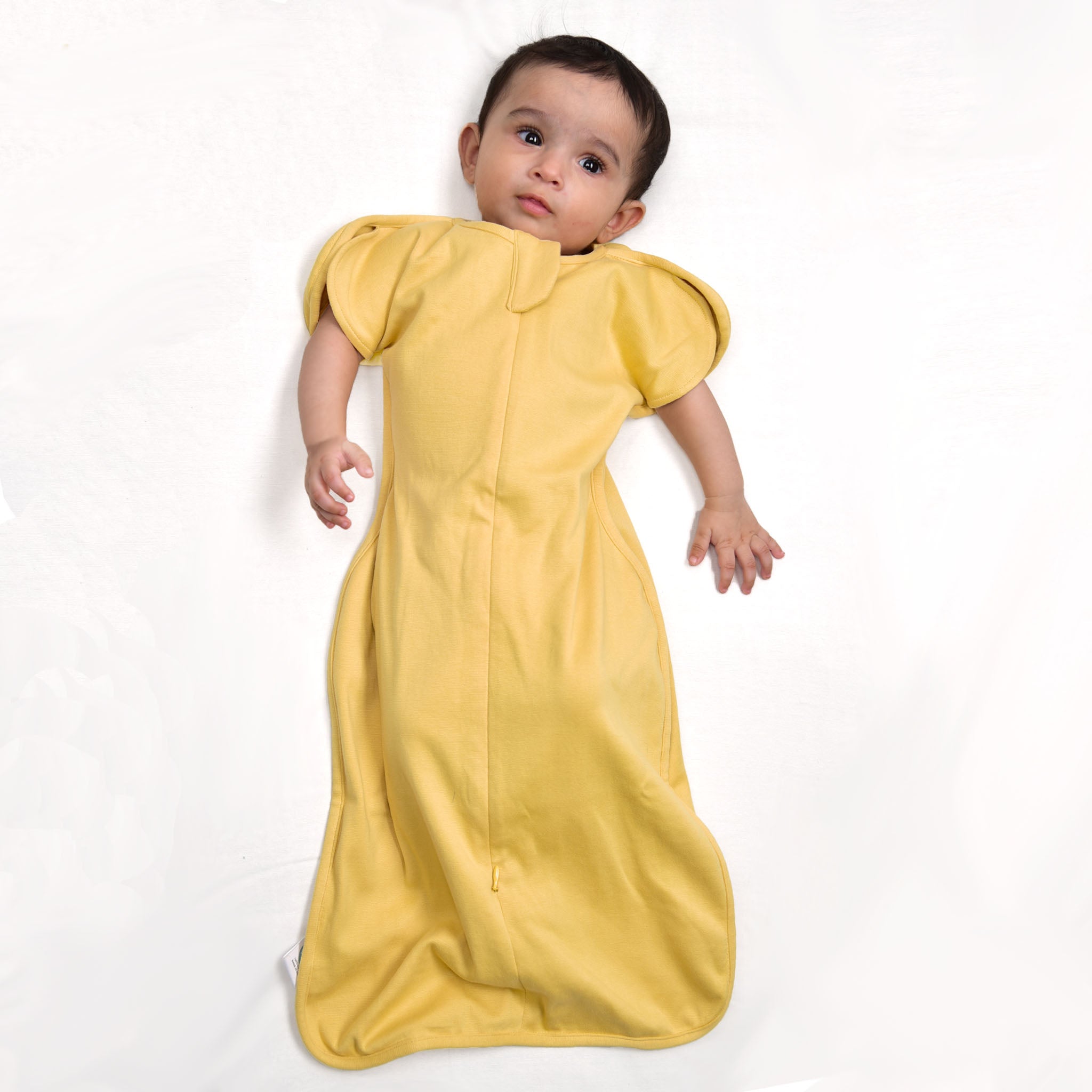 TRANSITIONAL POD SWADDLE FOR BABIES (1.2 TOG) - YOLK YELLOW | TULO BABY