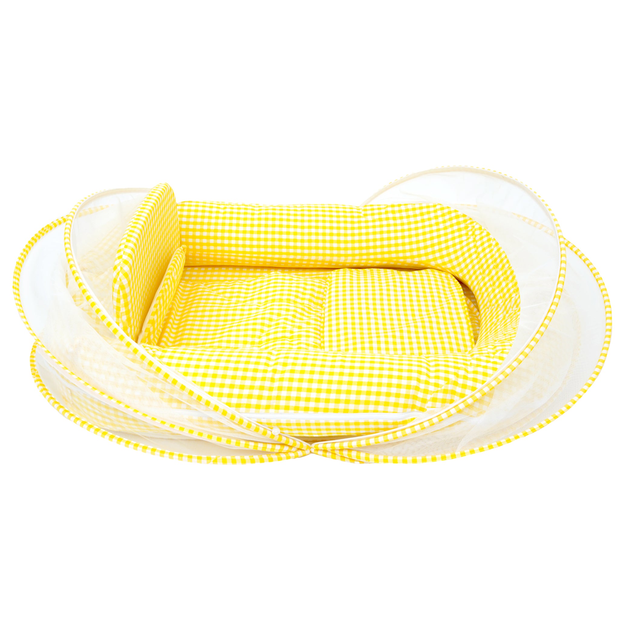 YELLOW GINGHAM NESTO PAD MOSQUITO NET