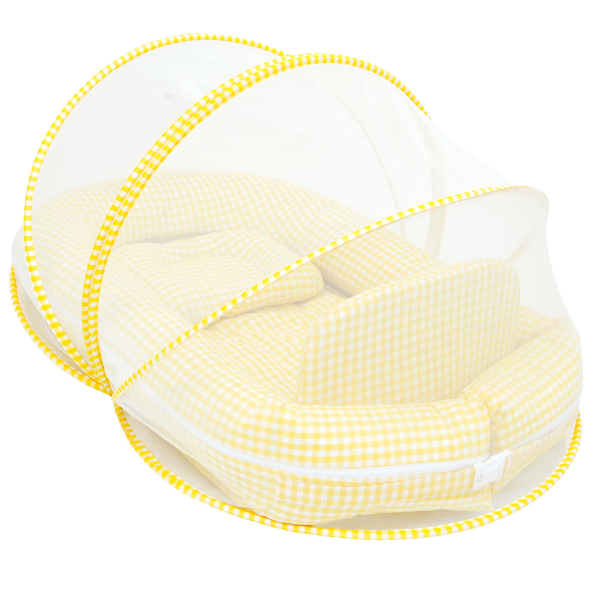 BABY NEST SET - YELLOW GINGHAM NESTO PAD SET | TULO BABY