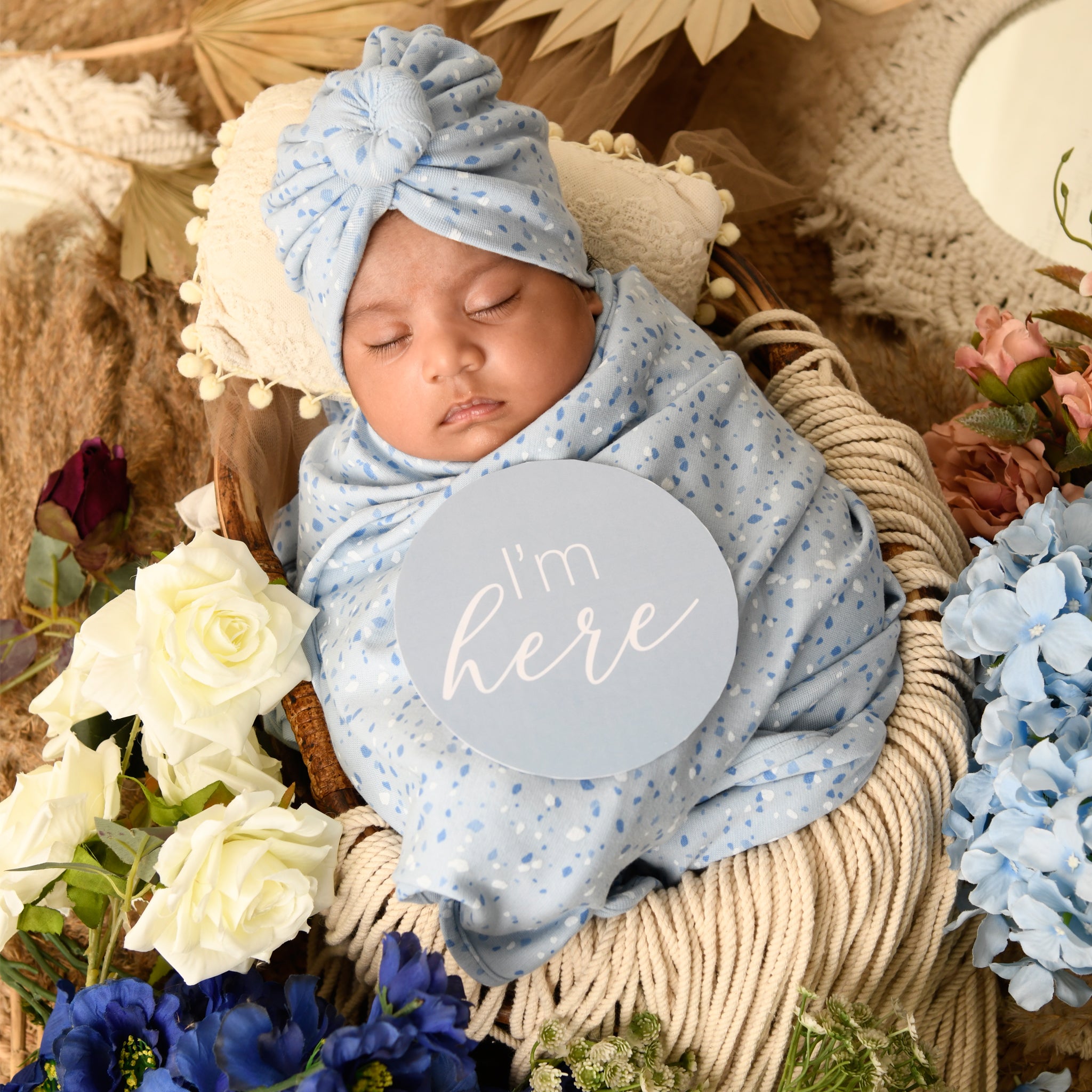 DUSK BLUE KNOTTED TURBAN