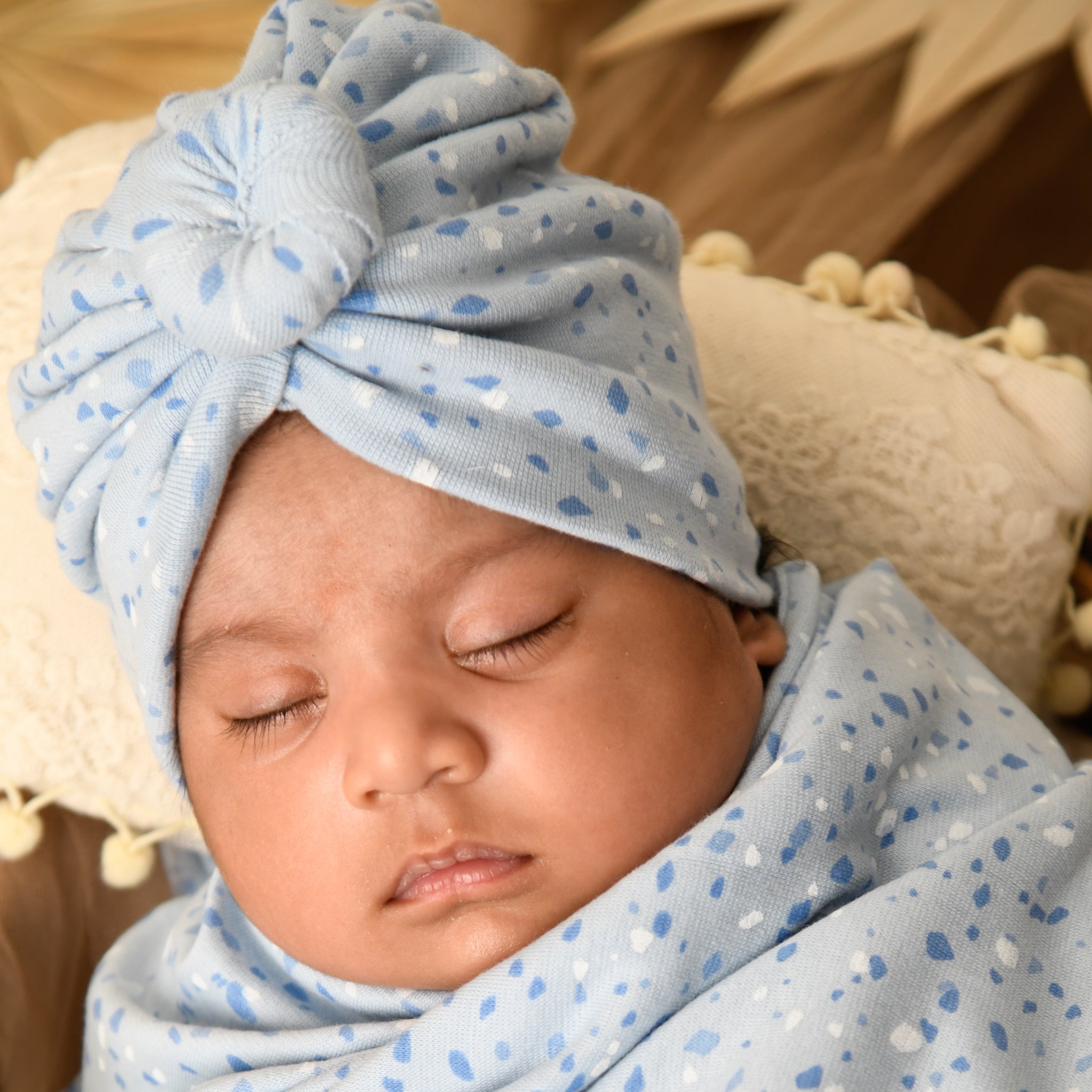 DUSK BLUE KNOTTED TURBAN