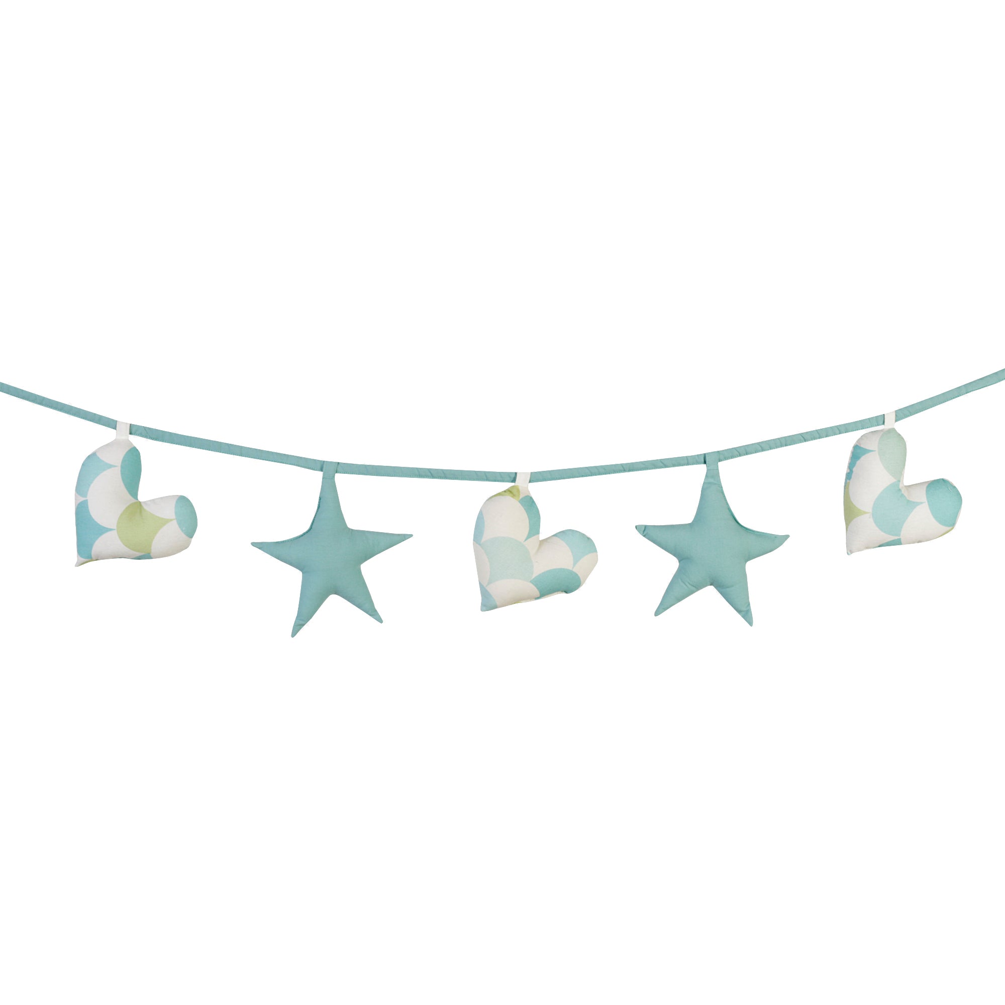 CANTON LIME HEART AND STAR BUNTING