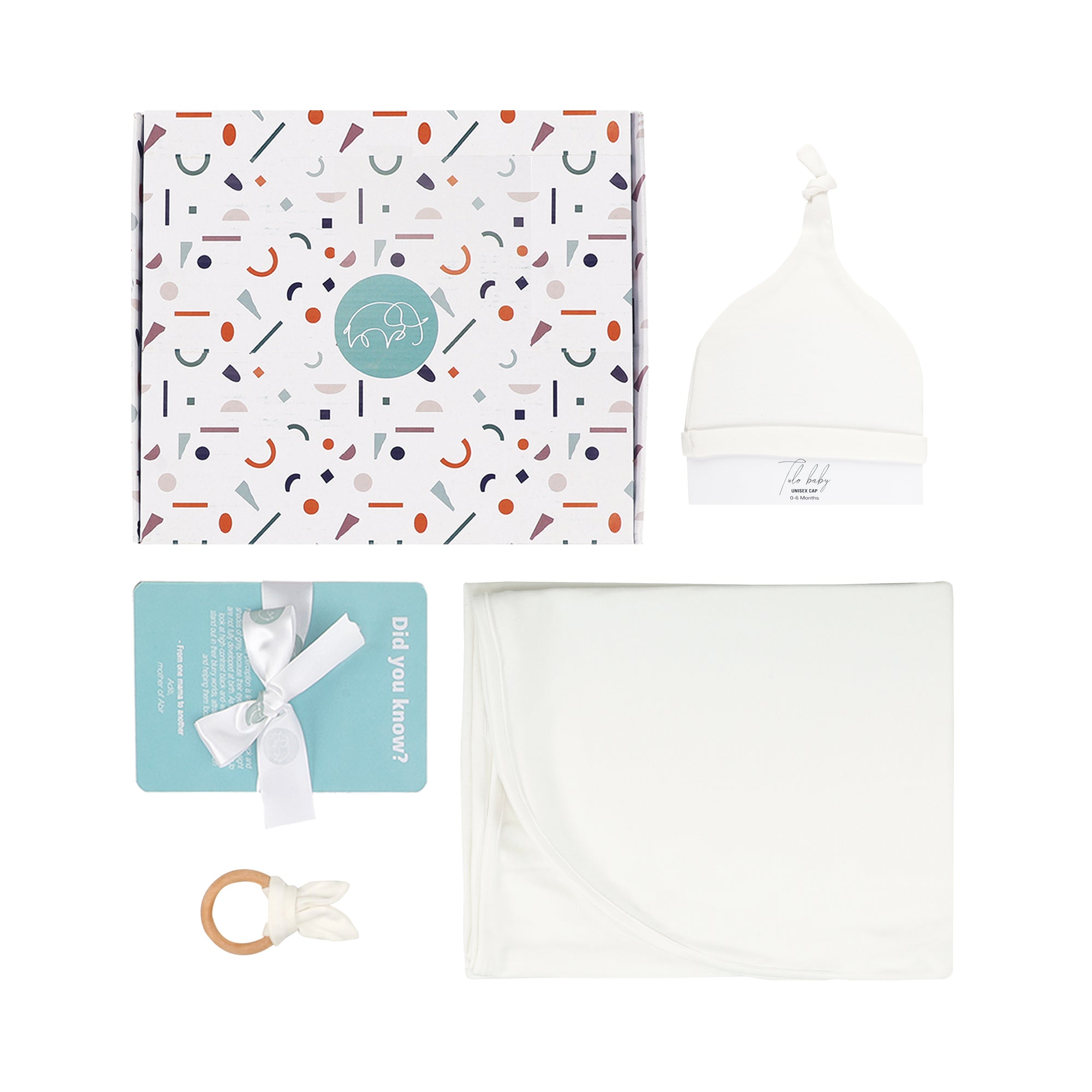 CREAM SWADDLE BLANKET GIFT BOX - Main Image