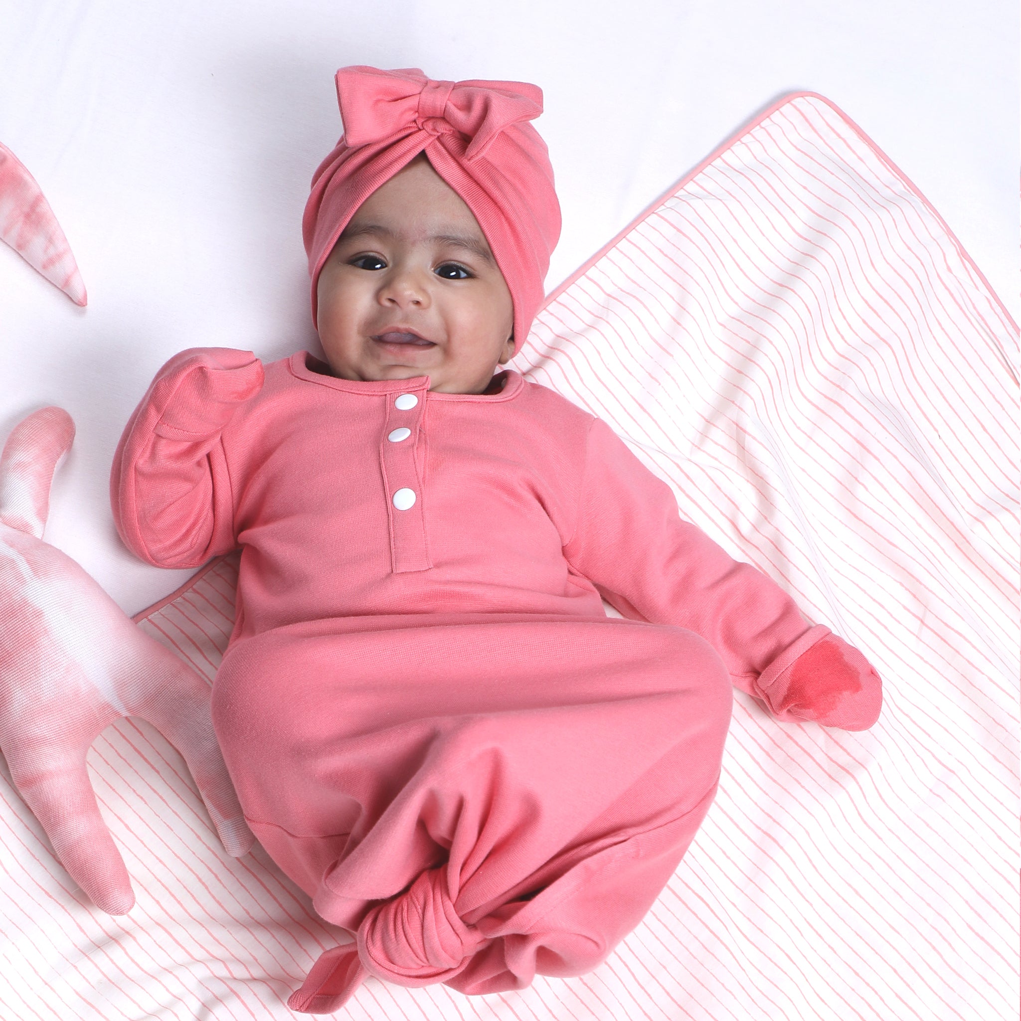 DESSERT ROSE BOW TURBAN