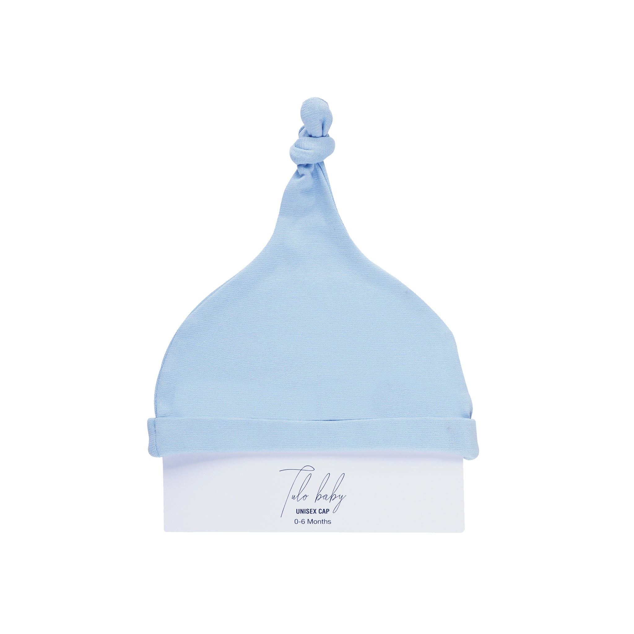 DUSK BLUE KNOTTED BEANIE