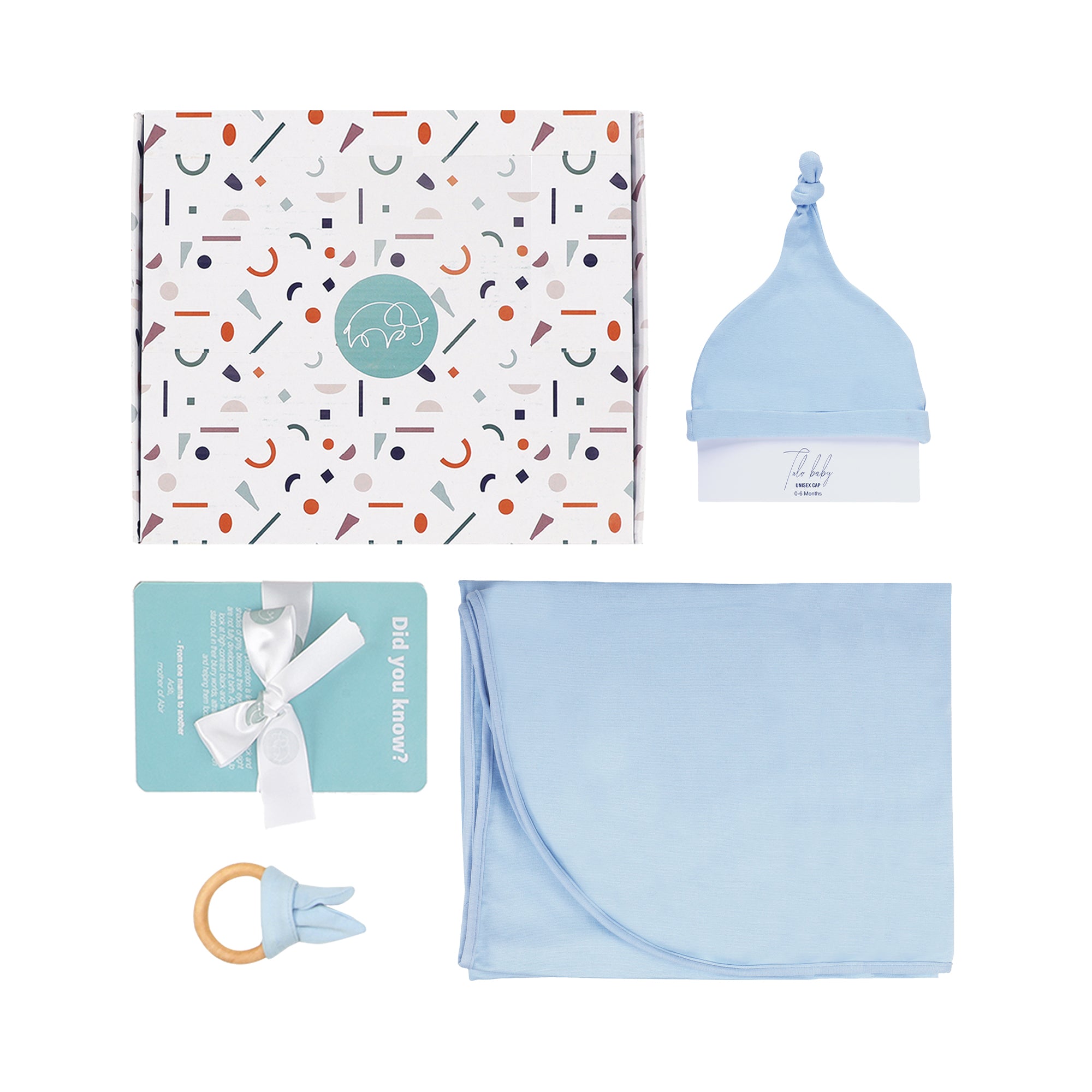 DUSK BLUE SWADDLE BLANKET GIFT BOX
