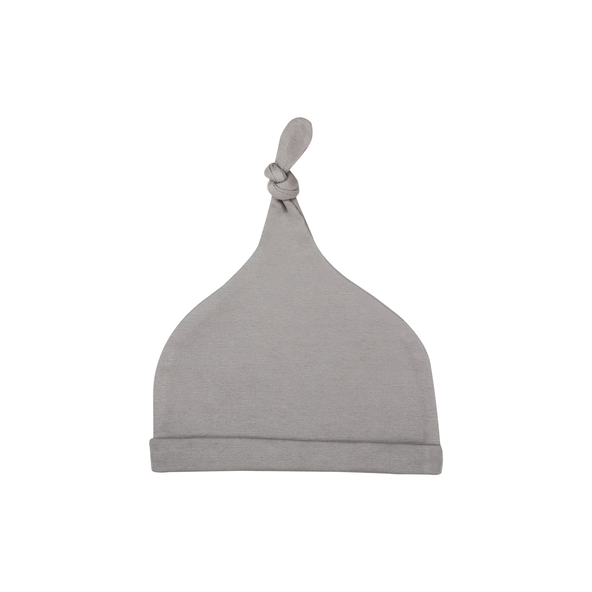 SMOKY GREY KNOTTED BEANIE
