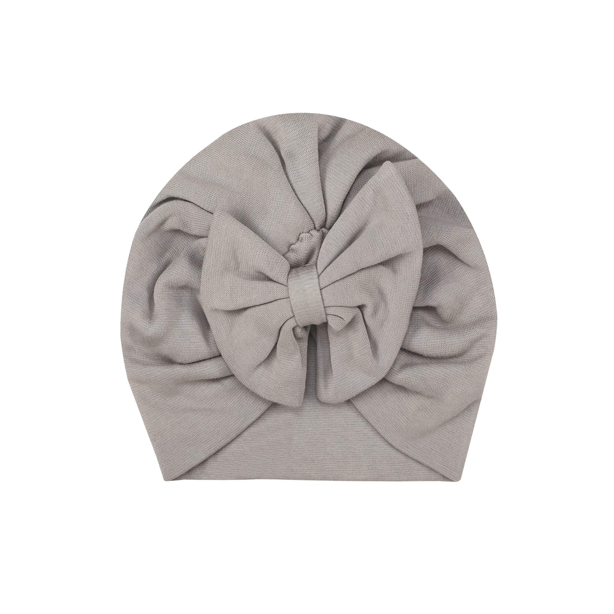 SMOKY GREY BOW TURBAN