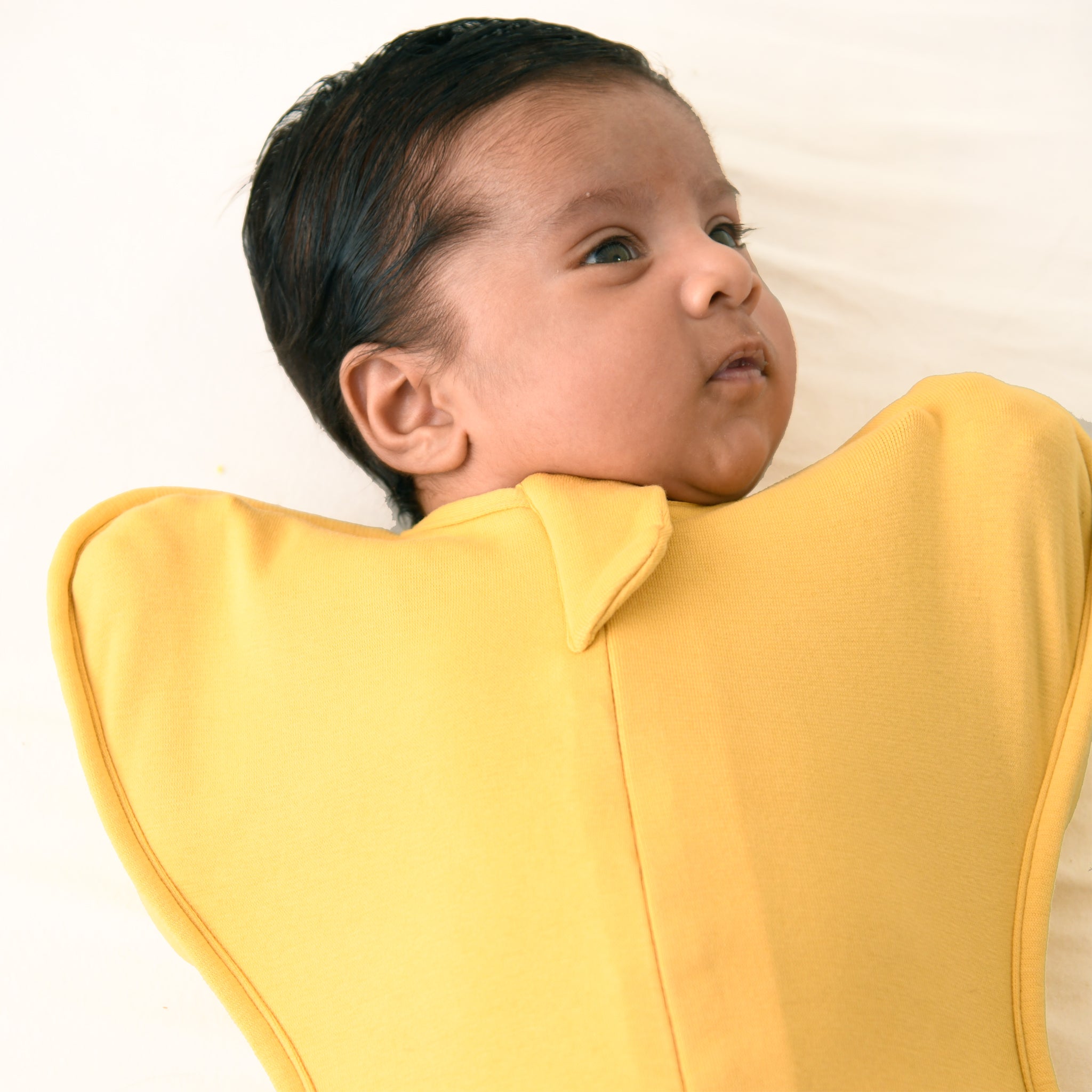 SLEEPING POD SWADDLE FOR BABIES (0.6 TOG) - YOLK YELLOW | TULO BABY