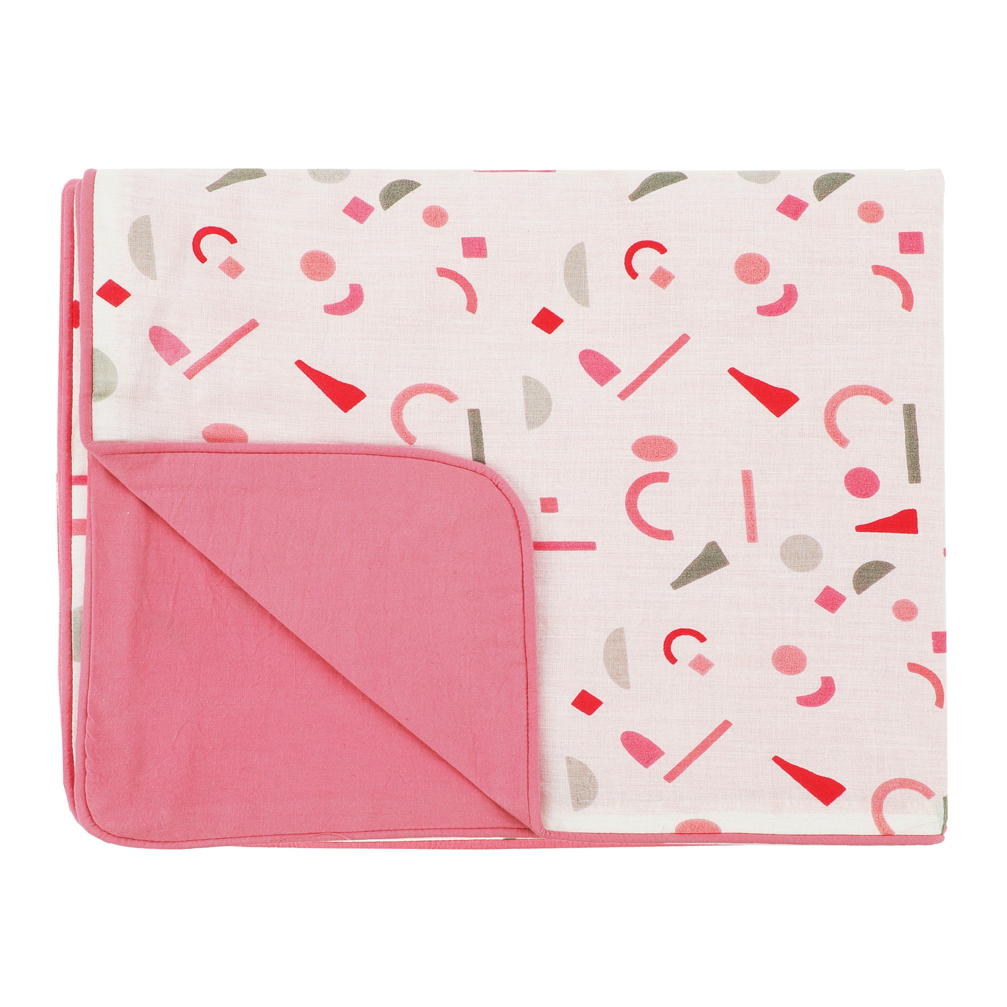 VERY BERRY GEOMETRY COTTON BLANKET