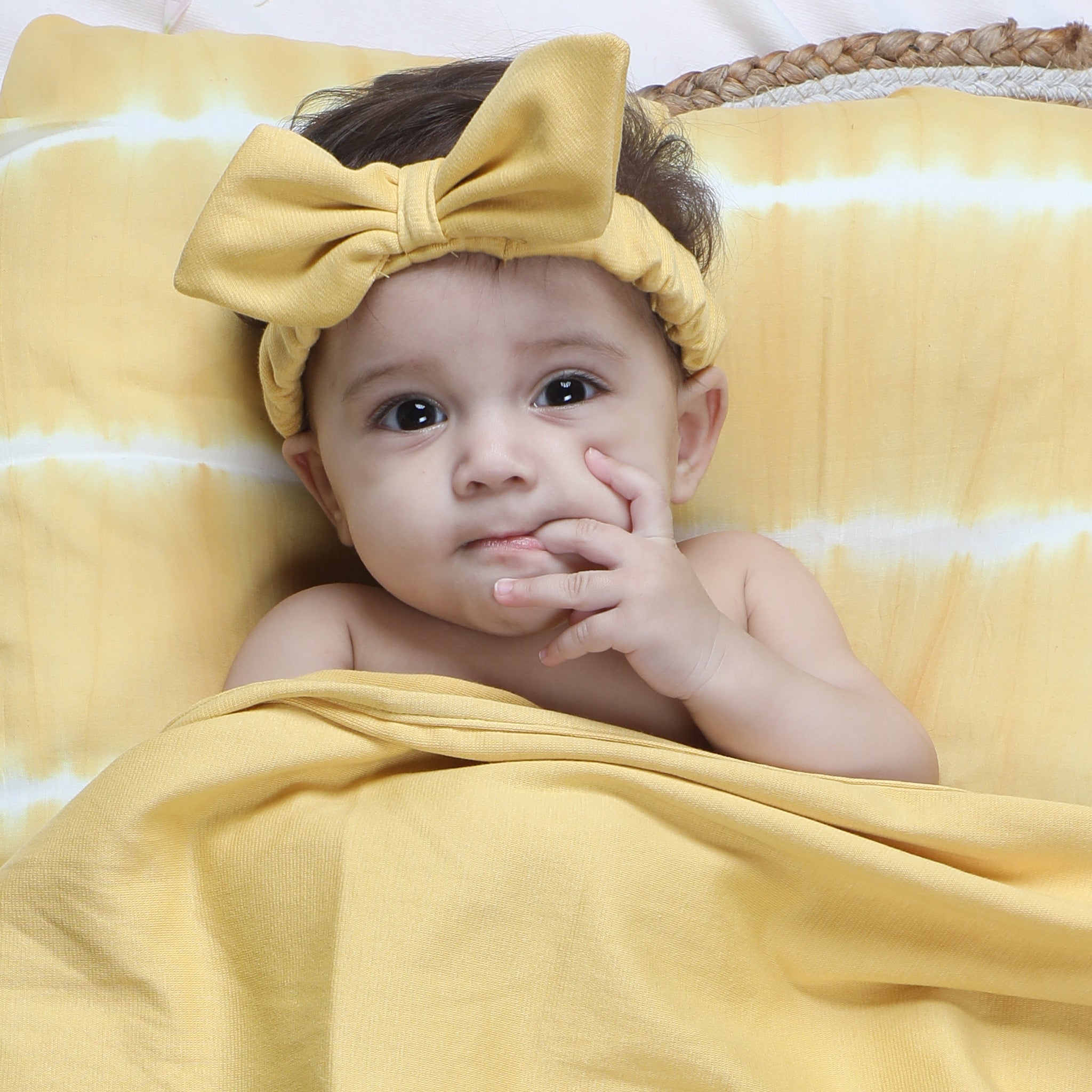 YOLK YELLOW BOW HEADBAND