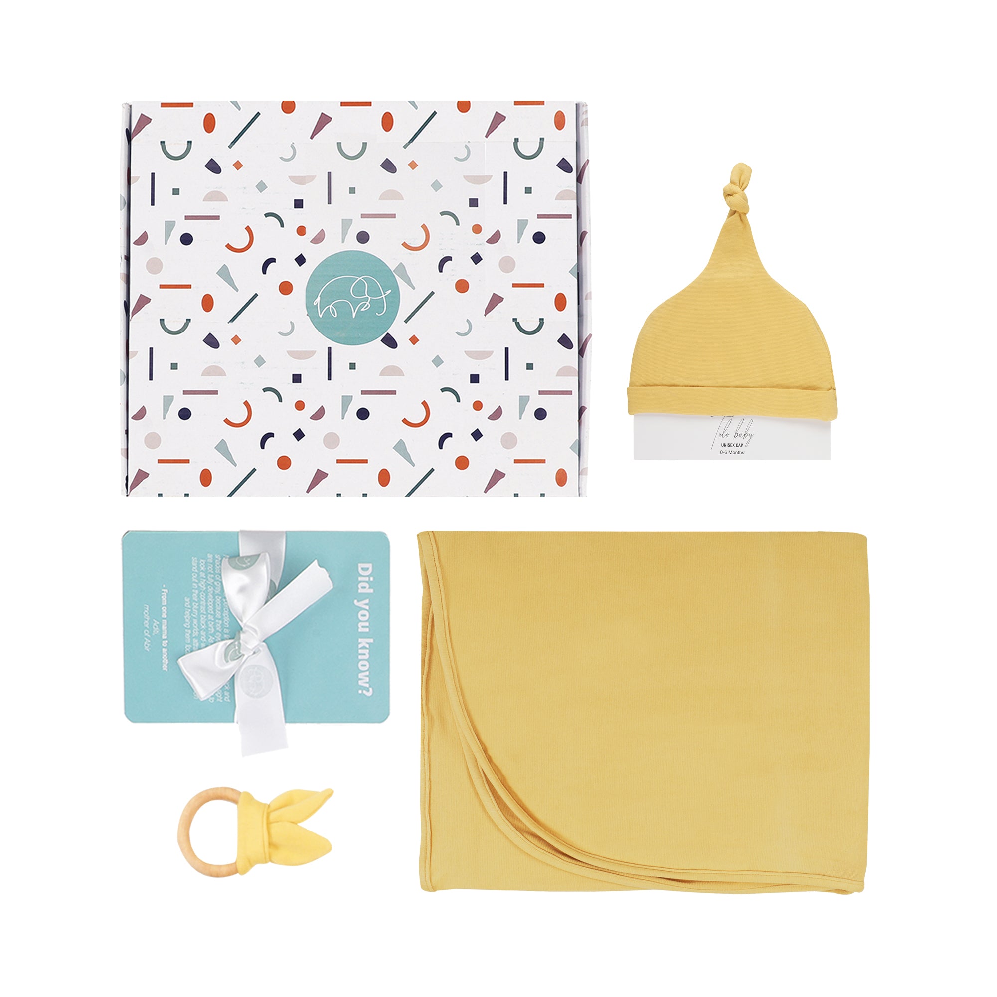 YOLK YELLOW SWADDLE BLANKET GIFT BOX