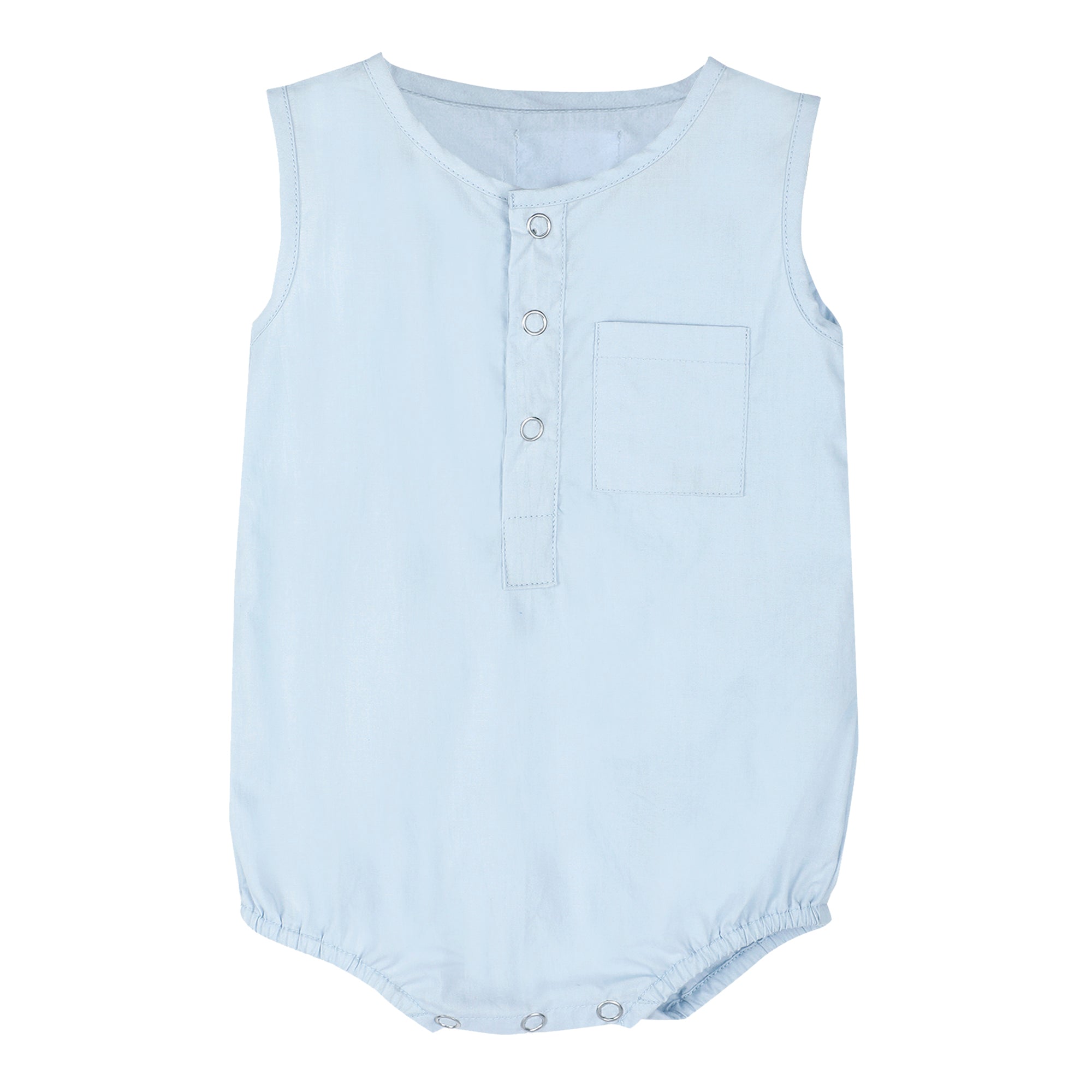 BABY BLUE COTTON ONESIE - TULO BABY