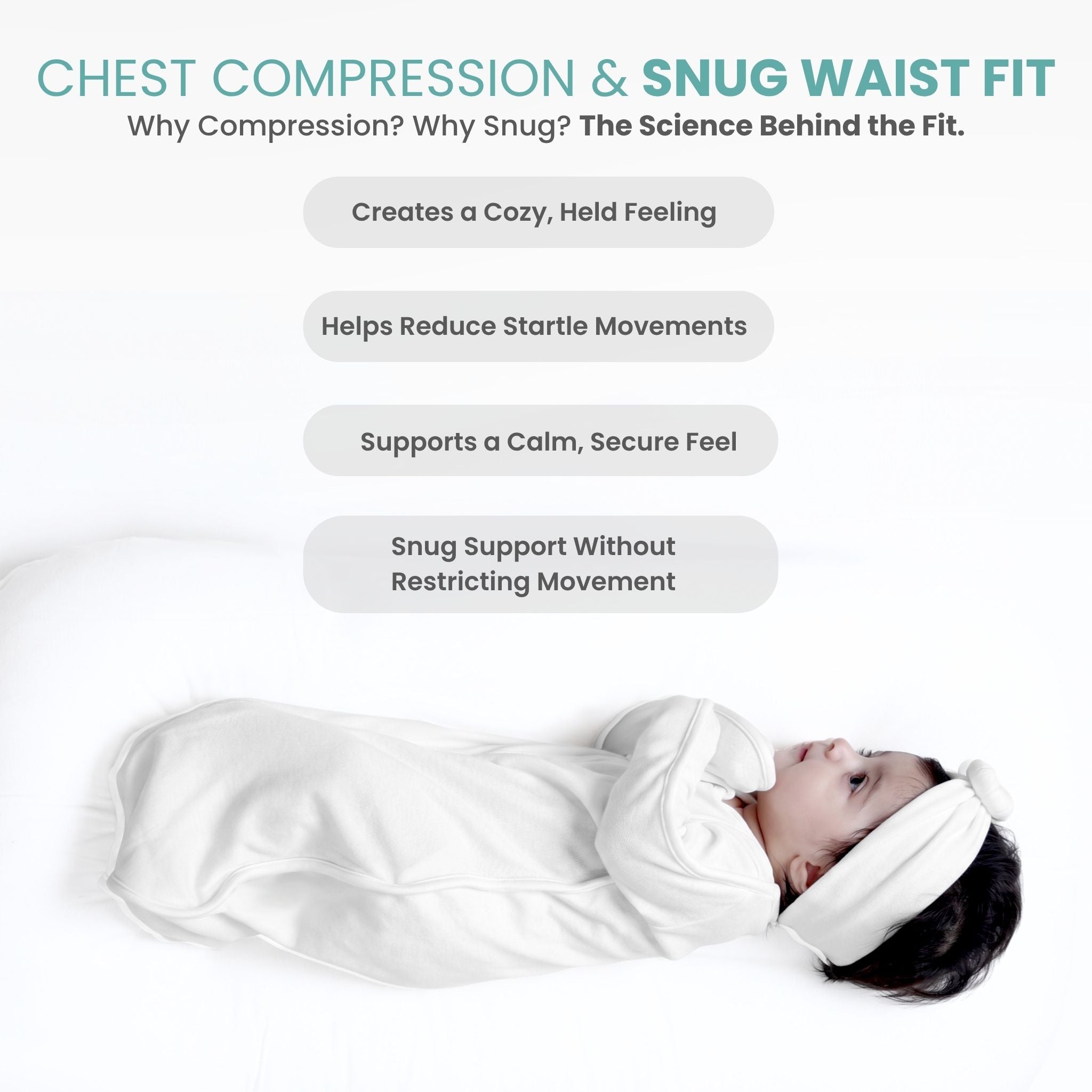 SLEEPING POD SWADDLE FOR BABIES (1.2 TOG) - CREAM  | TULO BABY