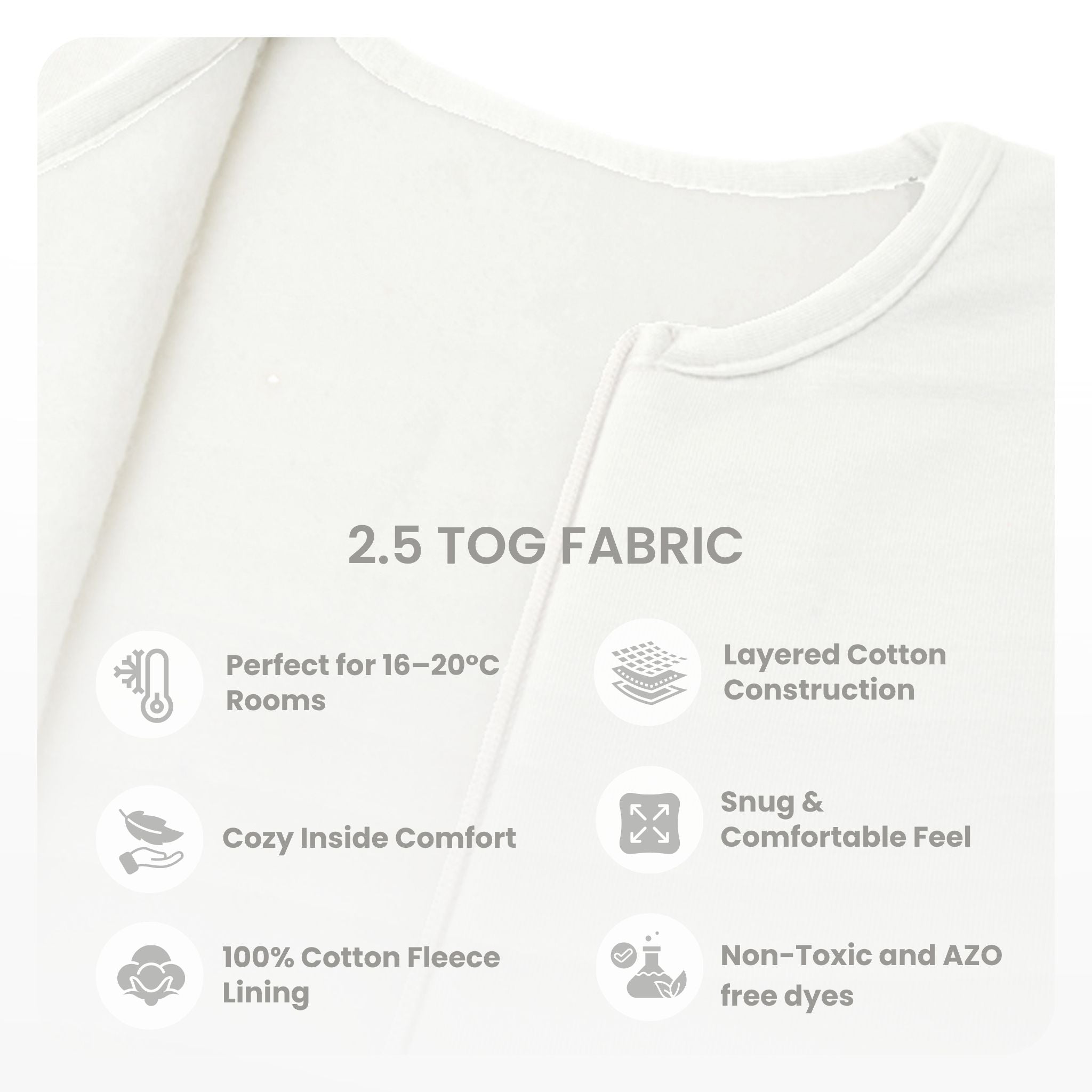 SLEEPING POD SWADDLE FOR BABIES (2.5 TOG) - CREAM | TULO BABY