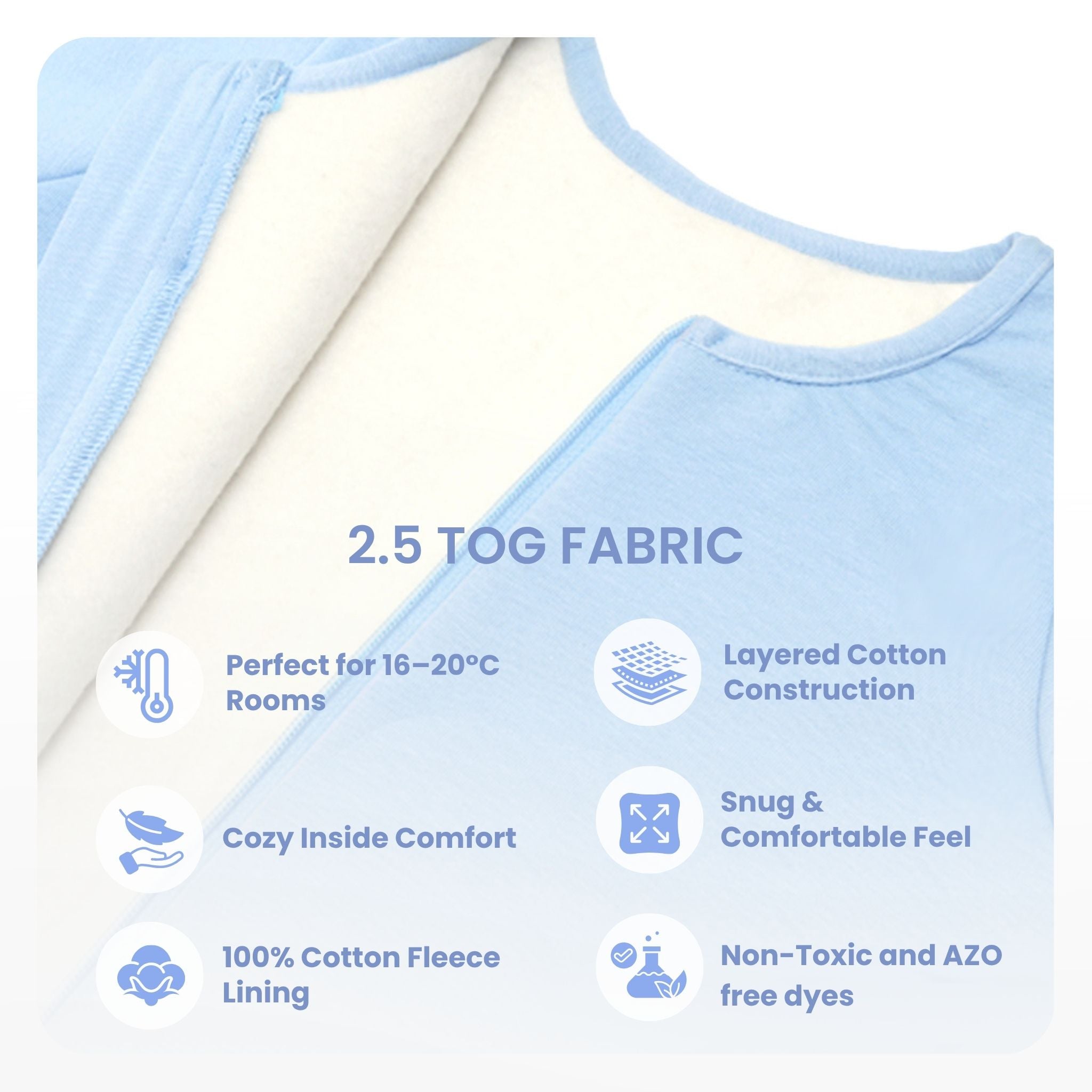 SLEEPING POD SWADDLE FOR BABIES (2.5 TOG) - DUSK BLUE | TULO BABY