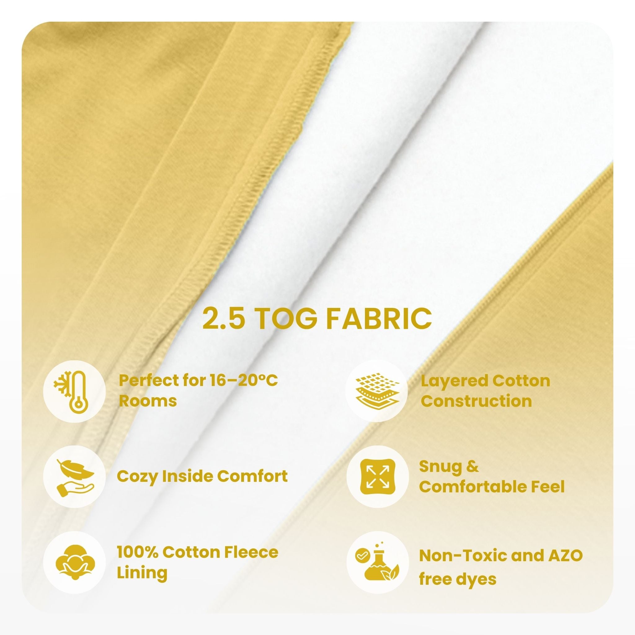 SLEEPING POD SWADDLE FOR BABIES (2.5 TOG) - YOLK YELLOW | TULO BABY