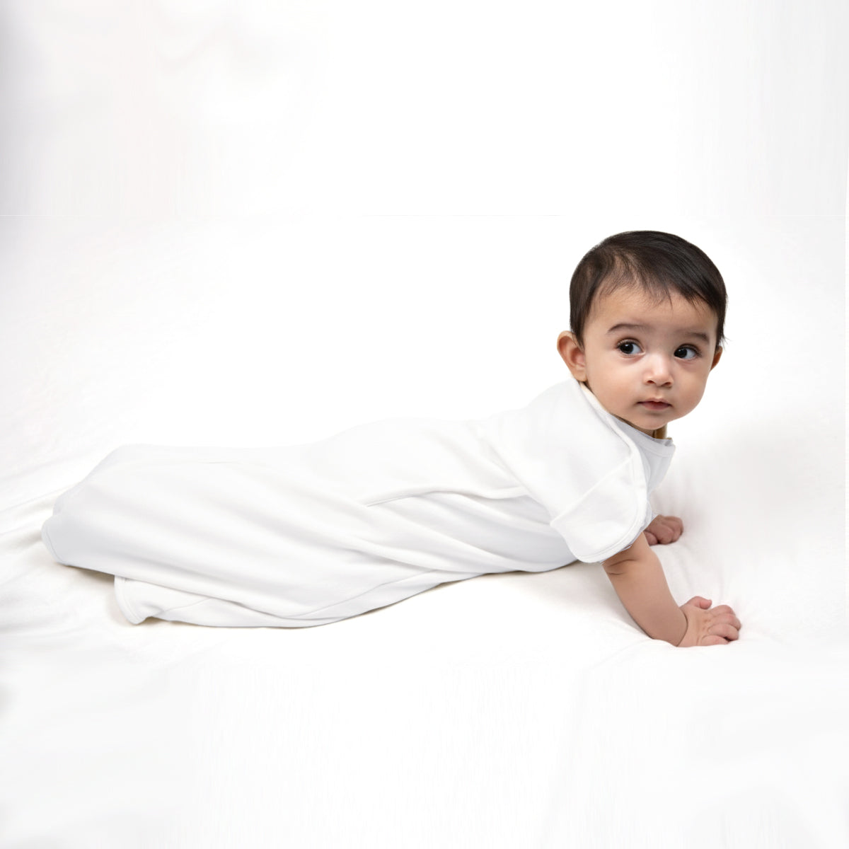 TRANSITIONAL POD SWADDLE FOR BABIES (0.6 TOG) - CREAM | TULO BABY