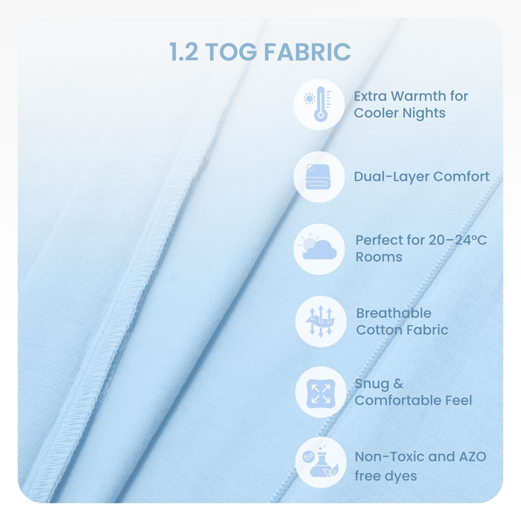 SLEEPING POD SWADDLE FOR BABIES (1.2 TOG) - DUSK BLUE  | TULO BABY