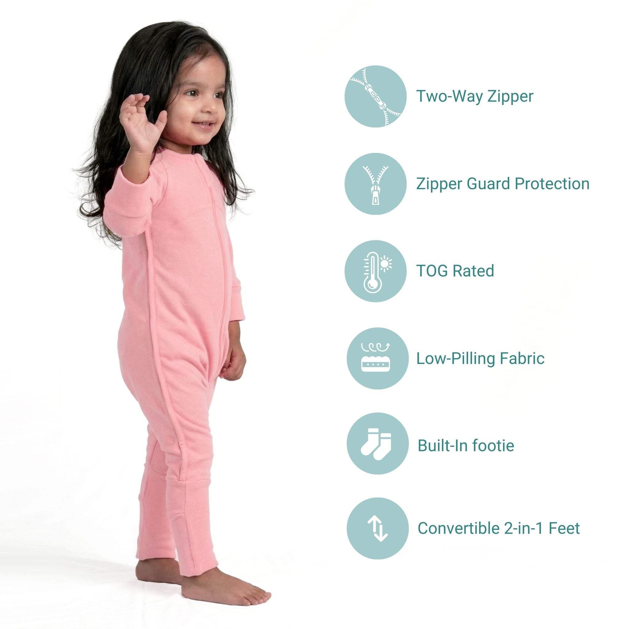SLEEPSUIT (0.6 TOG) - DESSERT ROSE | TULO BABY