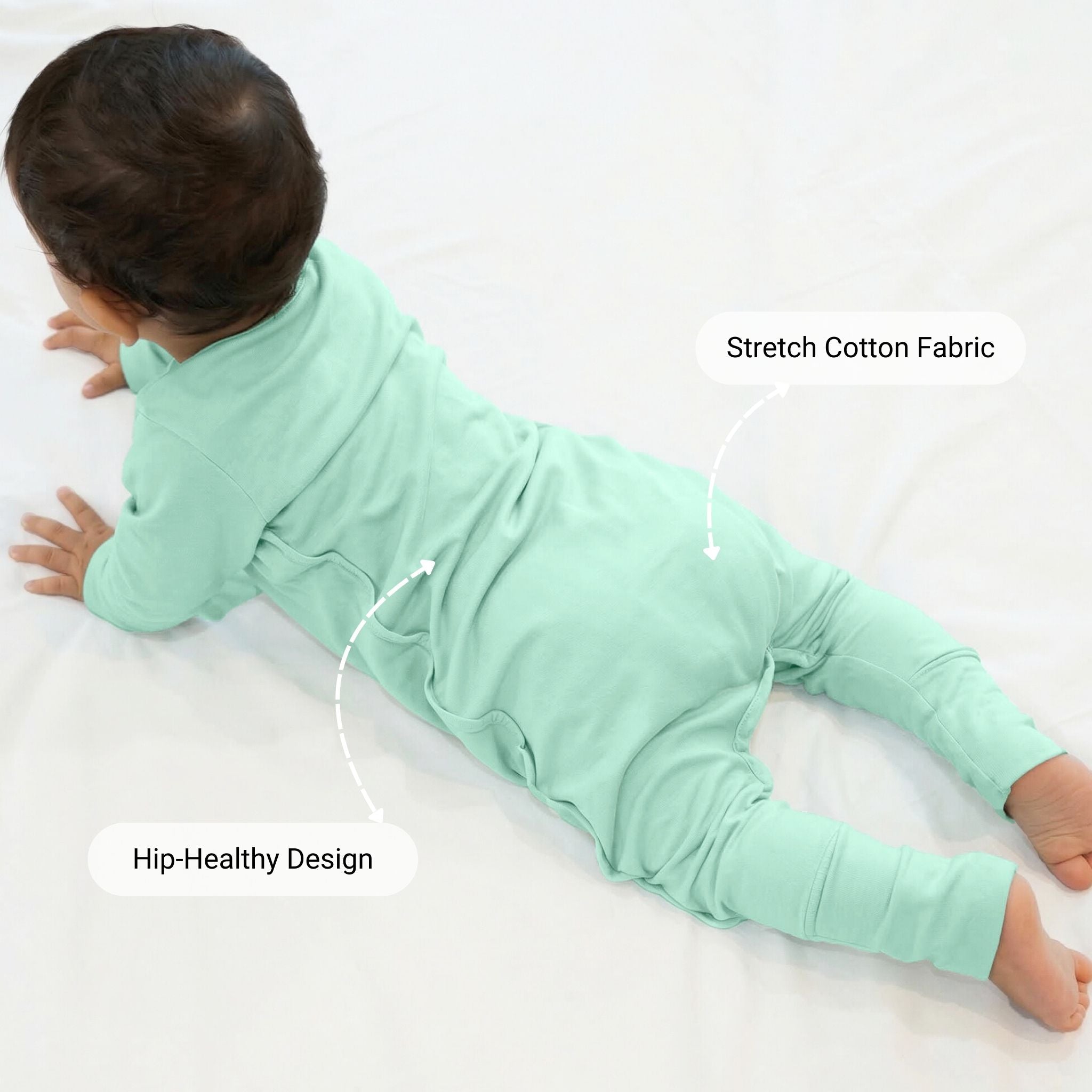 SLEEPSUIT (1.2 TOG) - SEA GREEN | TULO BABY