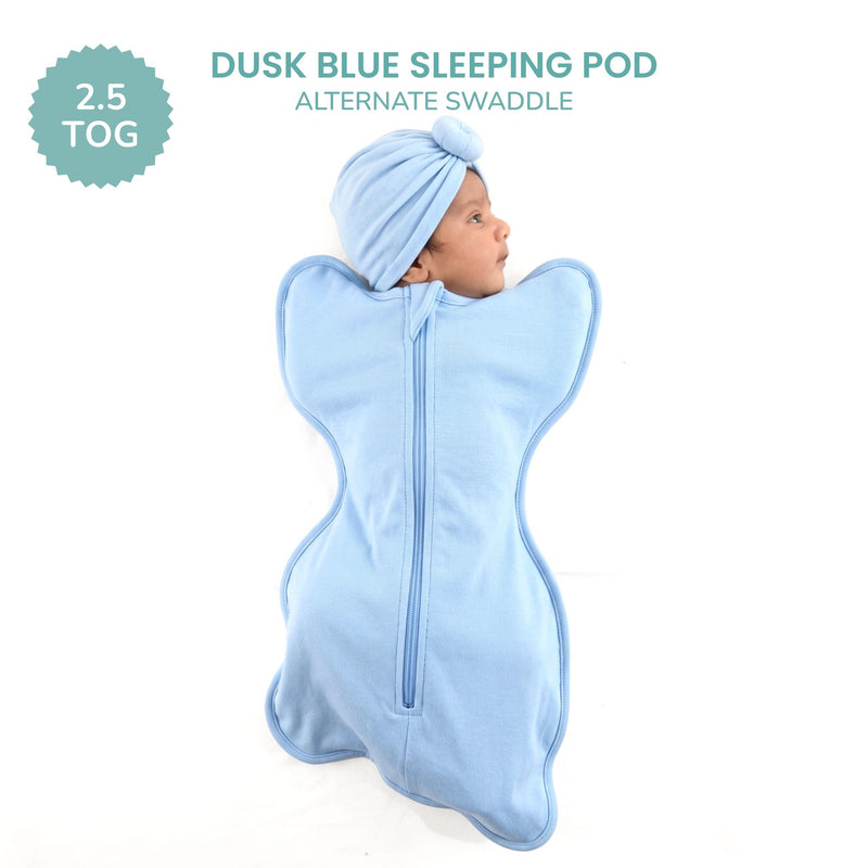 SLEEPING POD SWADDLE FOR BABIES (2.5 TOG) - DUSK BLUE | TULO BABY