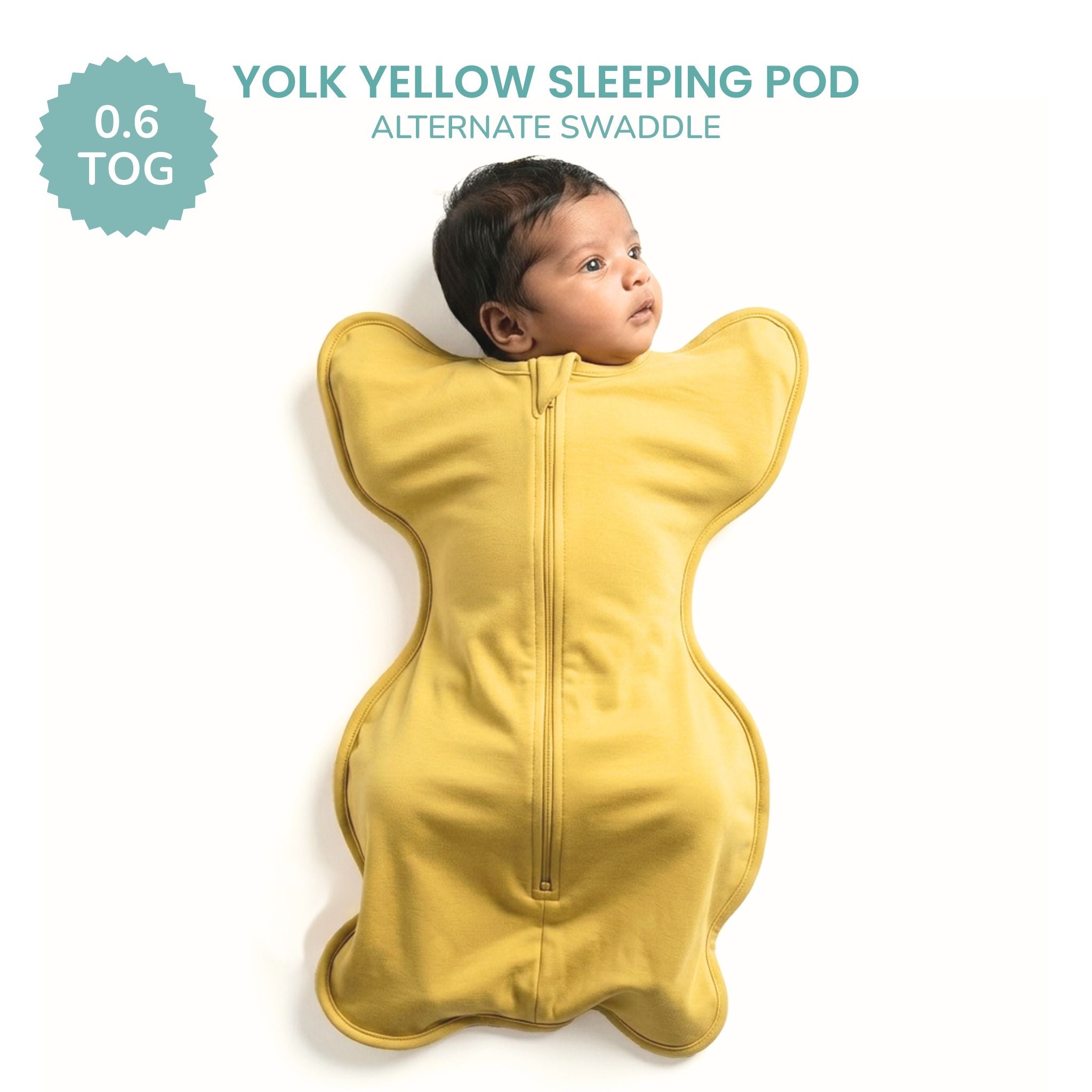 SLEEPING POD SWADDLE FOR BABIES (0.6 TOG) - YOLK YELLOW  | TULO BABY