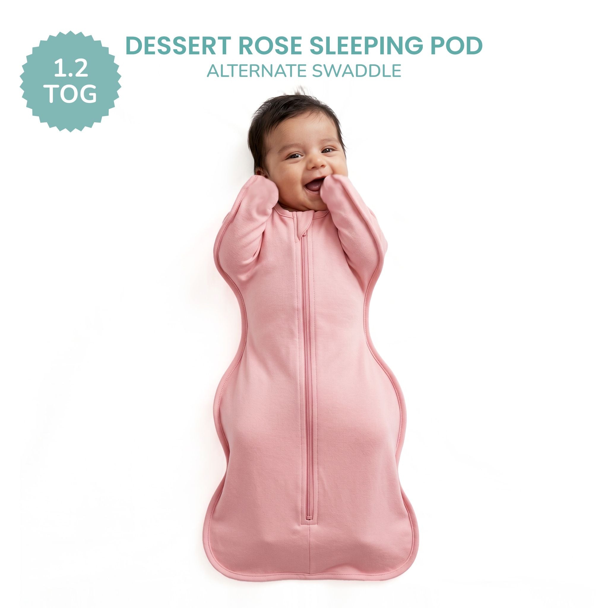 SLEEPING POD SWADDLE FOR BABIES (1.2 TOG) - DESSERT ROSE | TULO BABY