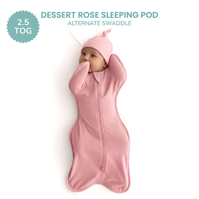 SLEEPING POD SWADDLE FOR BABIES (2.5 TOG) - DESSERT ROSE | TULO BABY