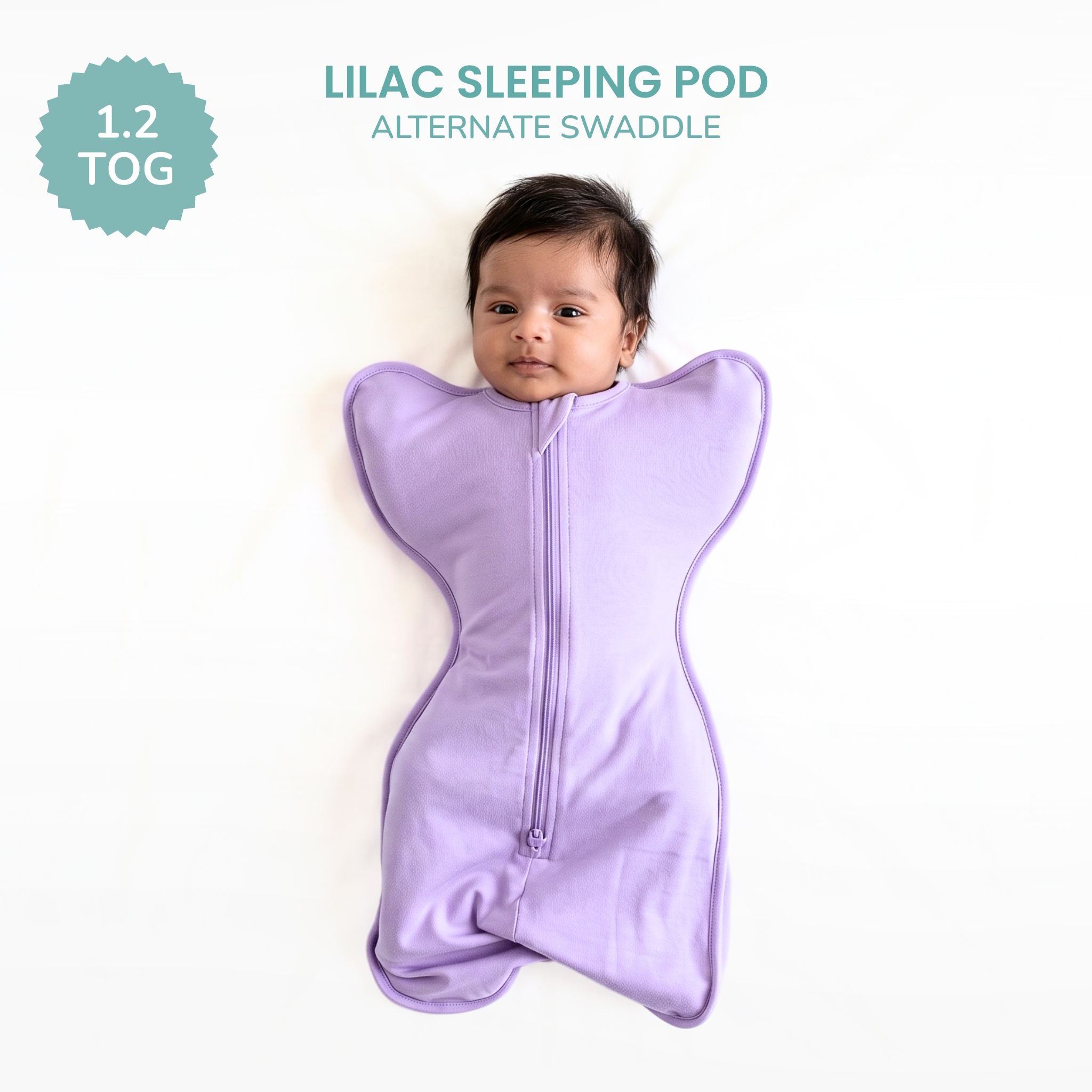 SLEEPING POD SWADDLE FOR BABIES (1.2 TOG) - LILAC  | TULO BABY