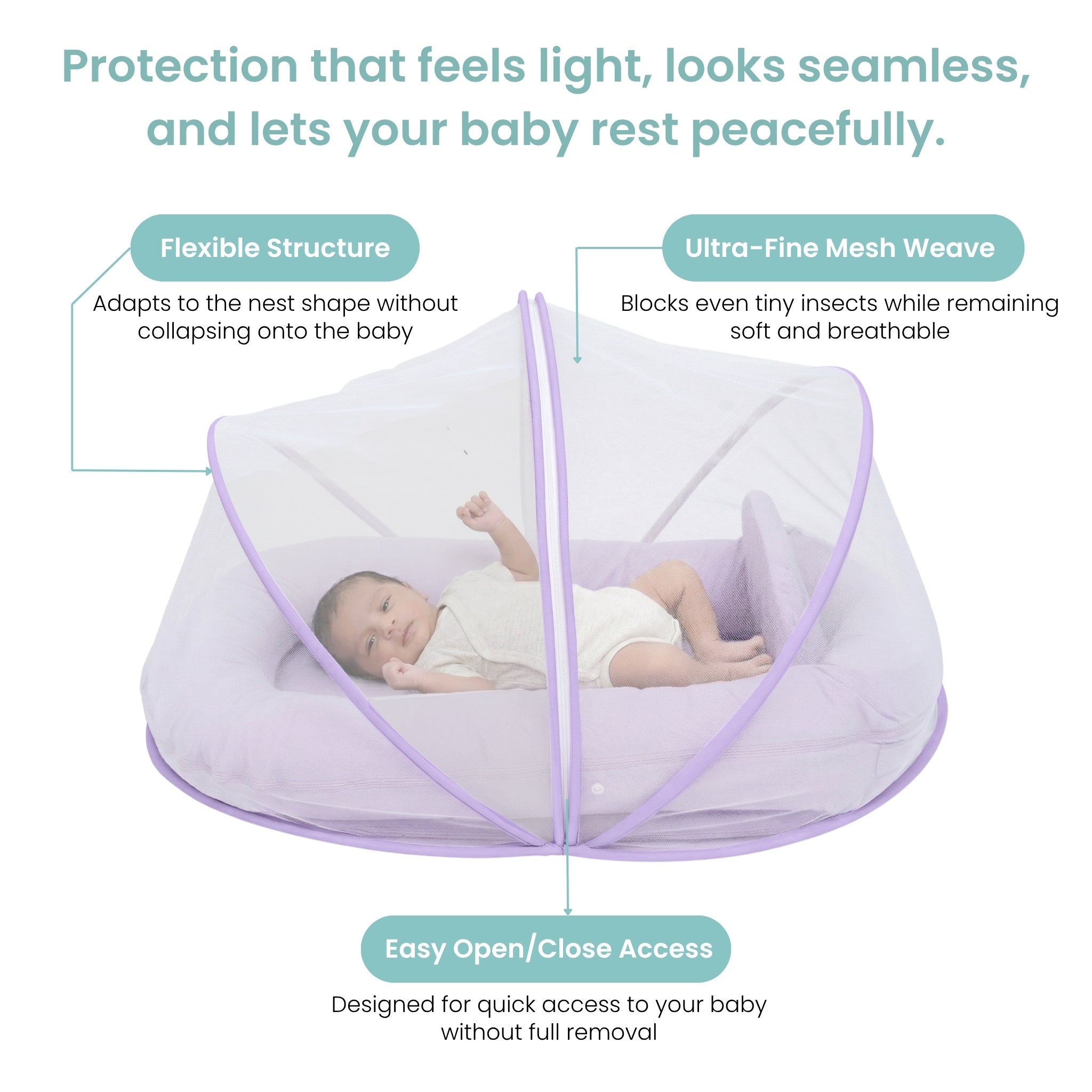 LILAC NESTO PAD MOSQUITO NET