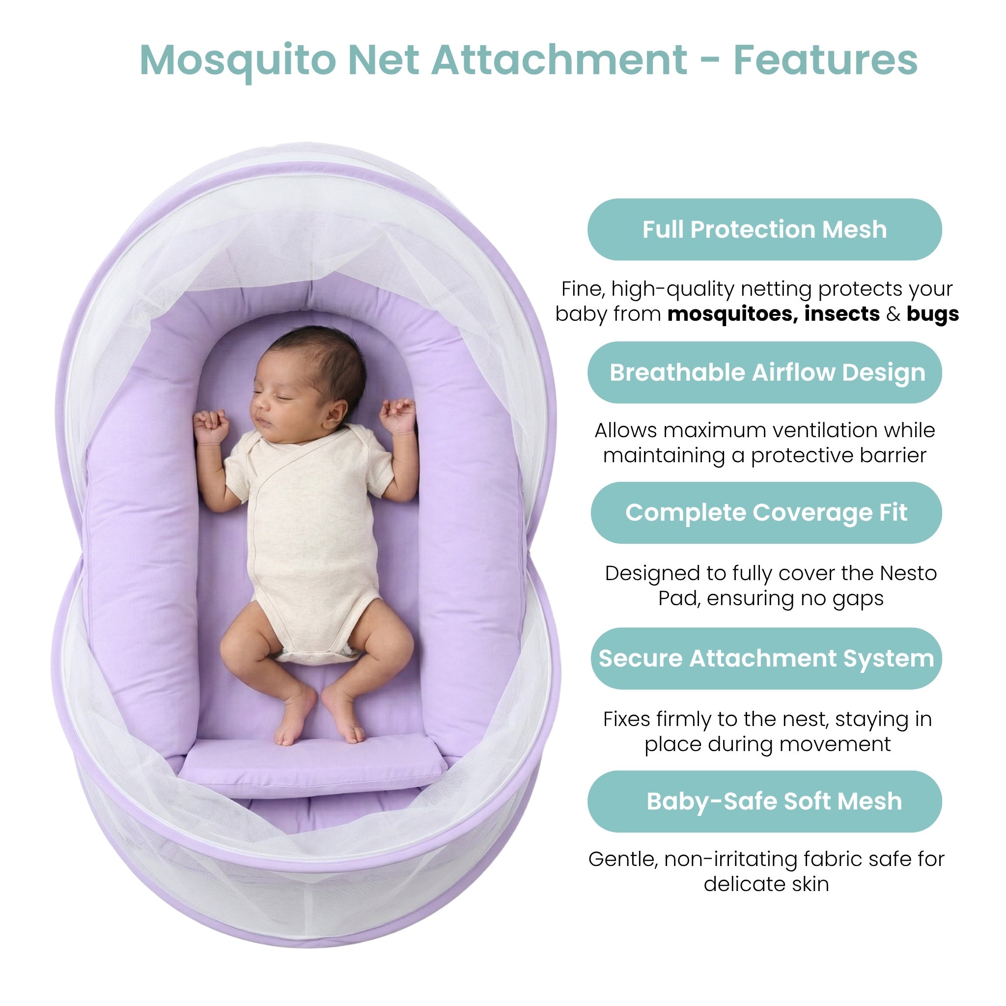 LILAC NESTO PAD MOSQUITO NET