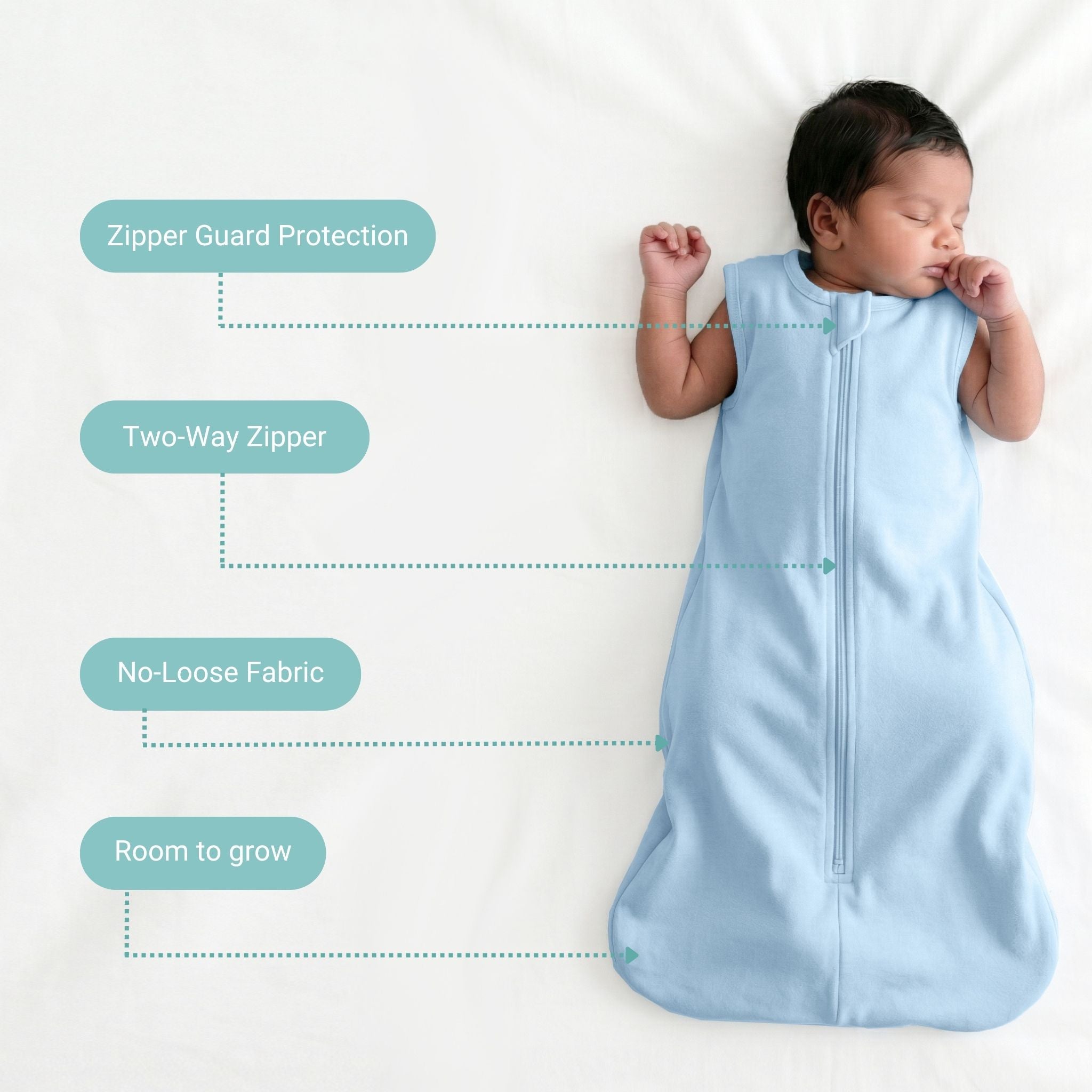 BABY SLEEPING BAG (0.6 TOG) - DUSK BLUE | TULO BABY