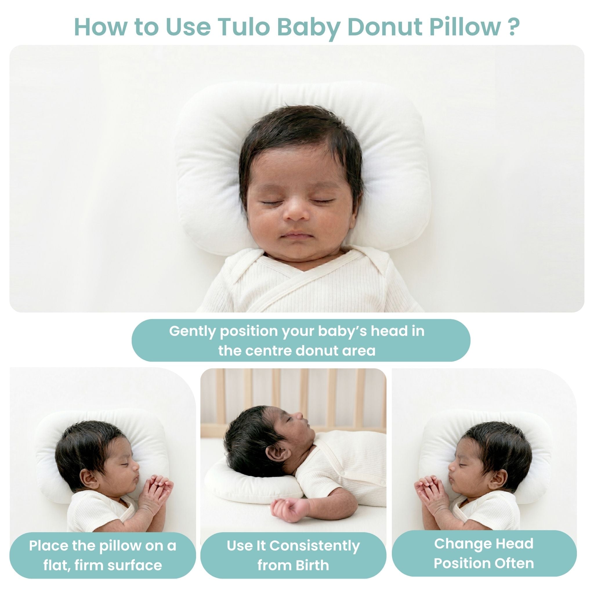 CREAM NESTO PAD DONUT PILLOW