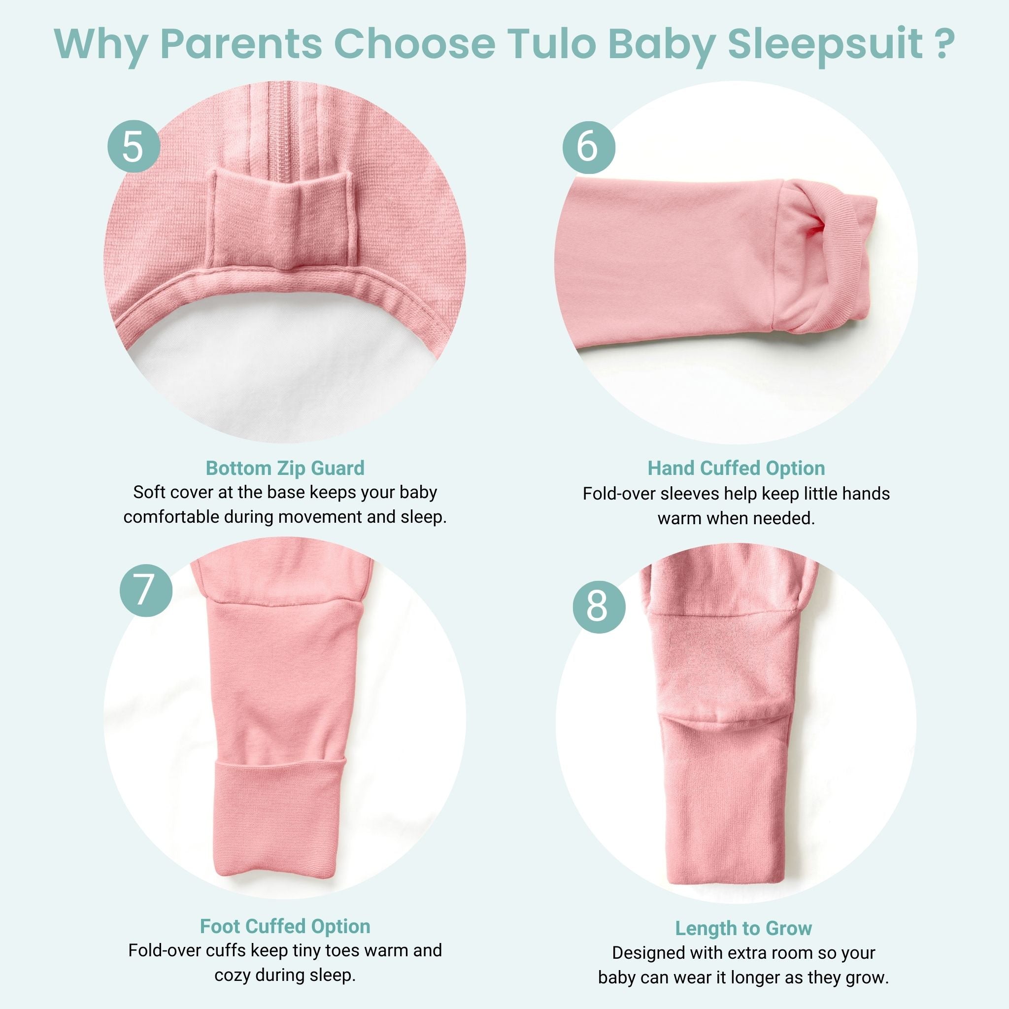 SLEEPSUIT (0.6 TOG) - DESSERT ROSE | TULO BABY