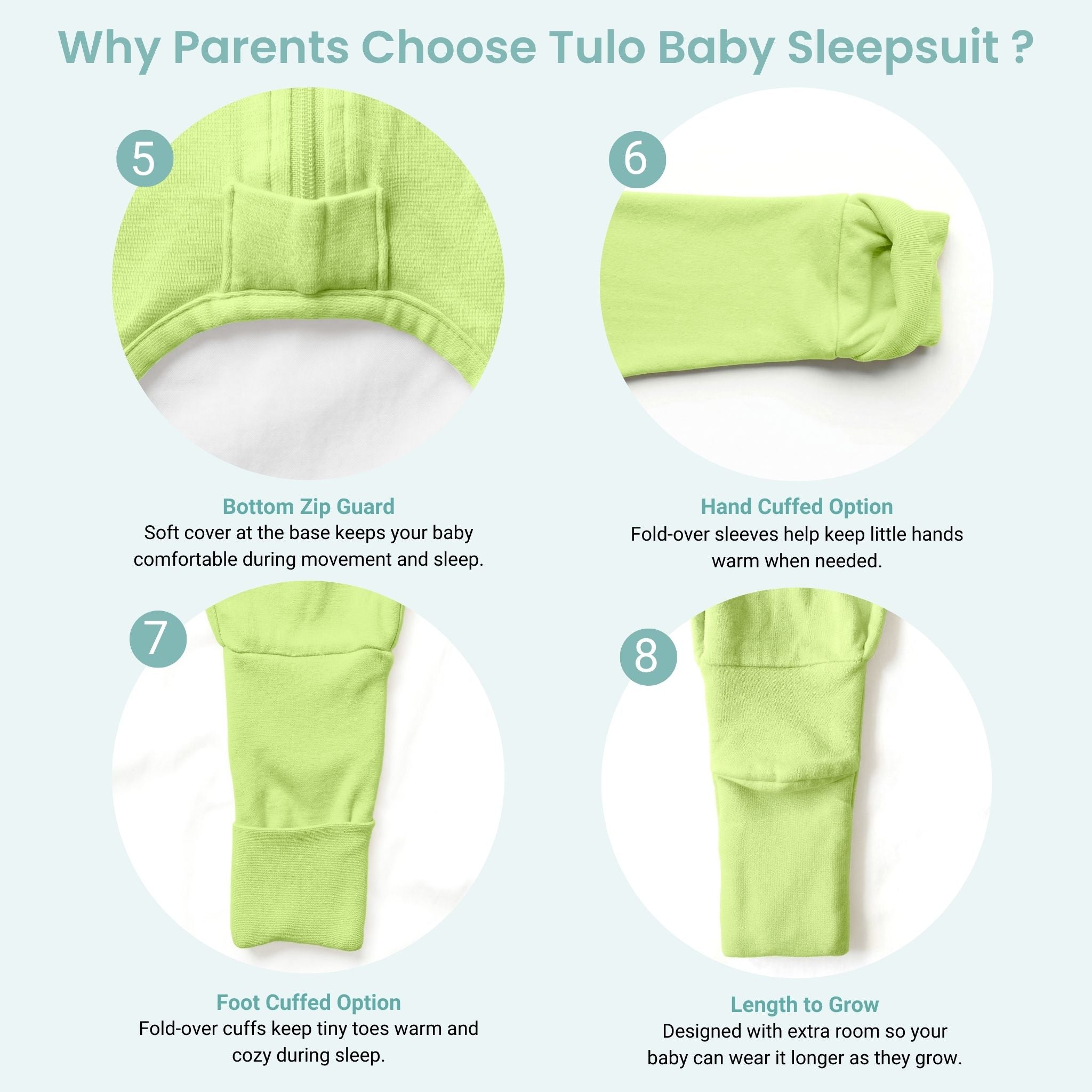 SLEEPSUIT (1.2 TOG) - SHADOW LIME | TULO BABY