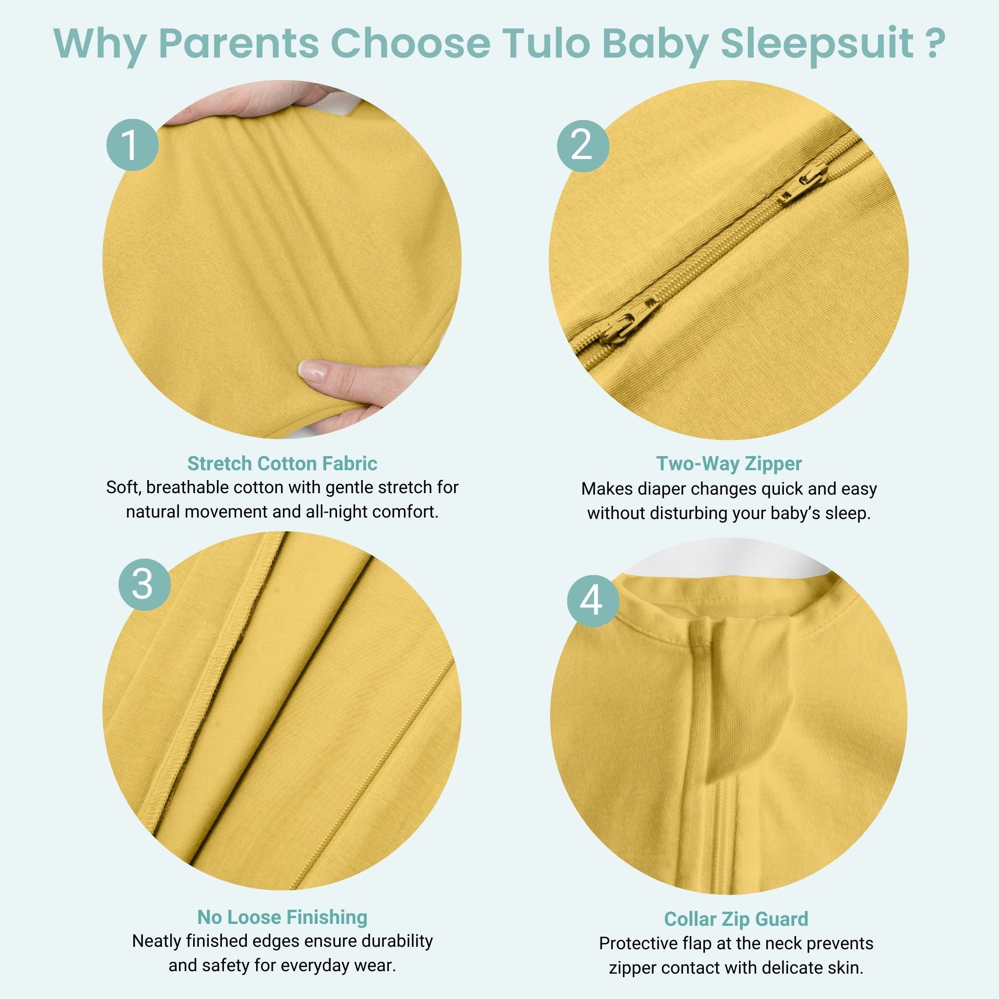 SLEEPSUIT (1.2 TOG) - YOLK YELLOW | TULO BABY