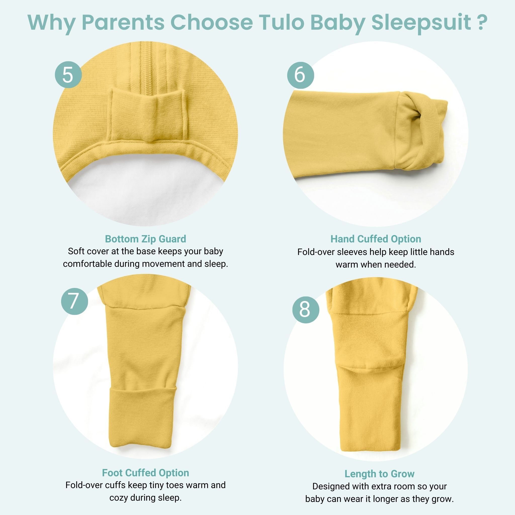 SLEEPSUIT (1.2 TOG) - YOLK YELLOW | TULO BABY